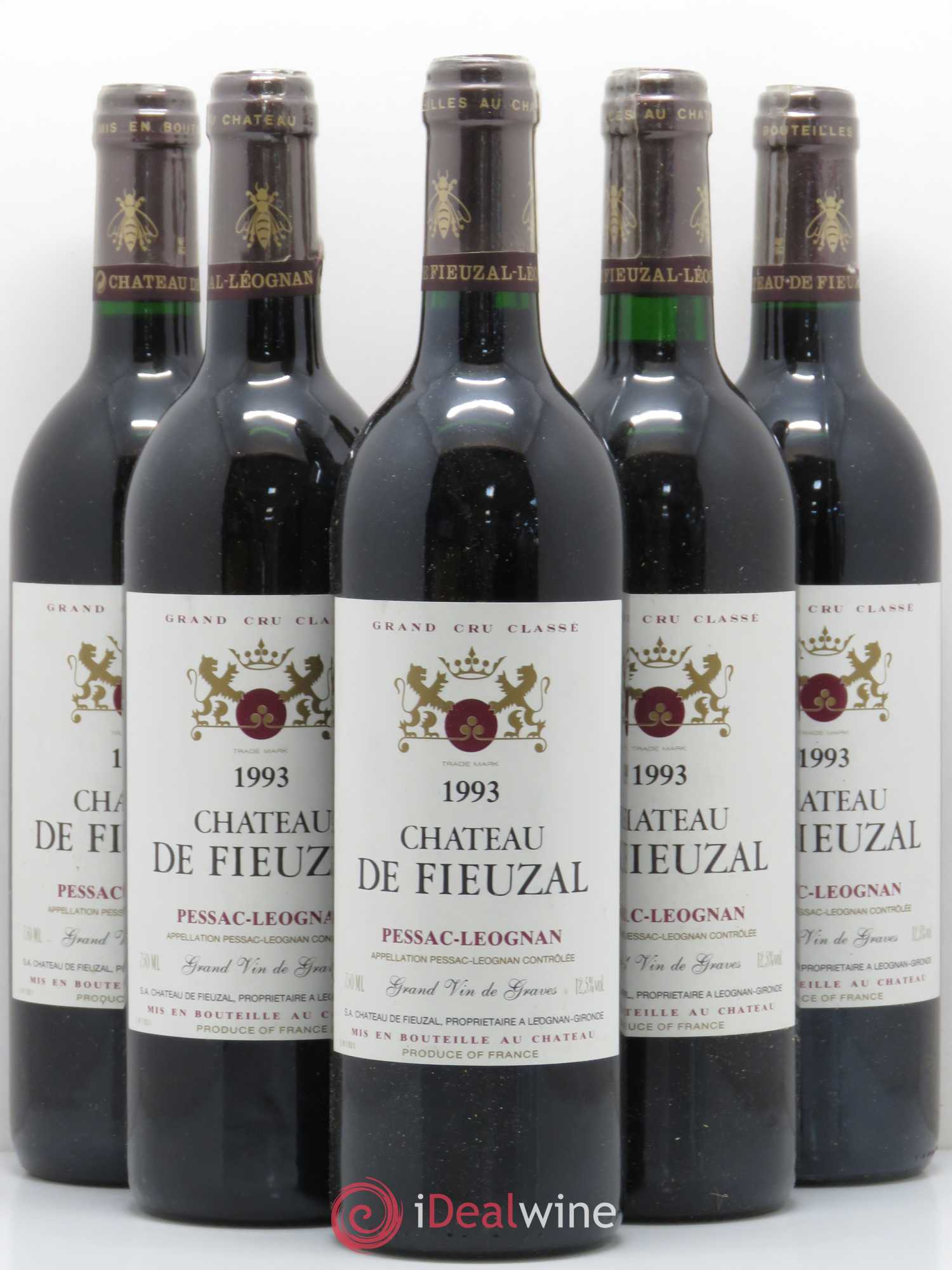 Château de Fieuzal Cru Classé de Graves 1993 - Lot de 5 bouteilles - 0
