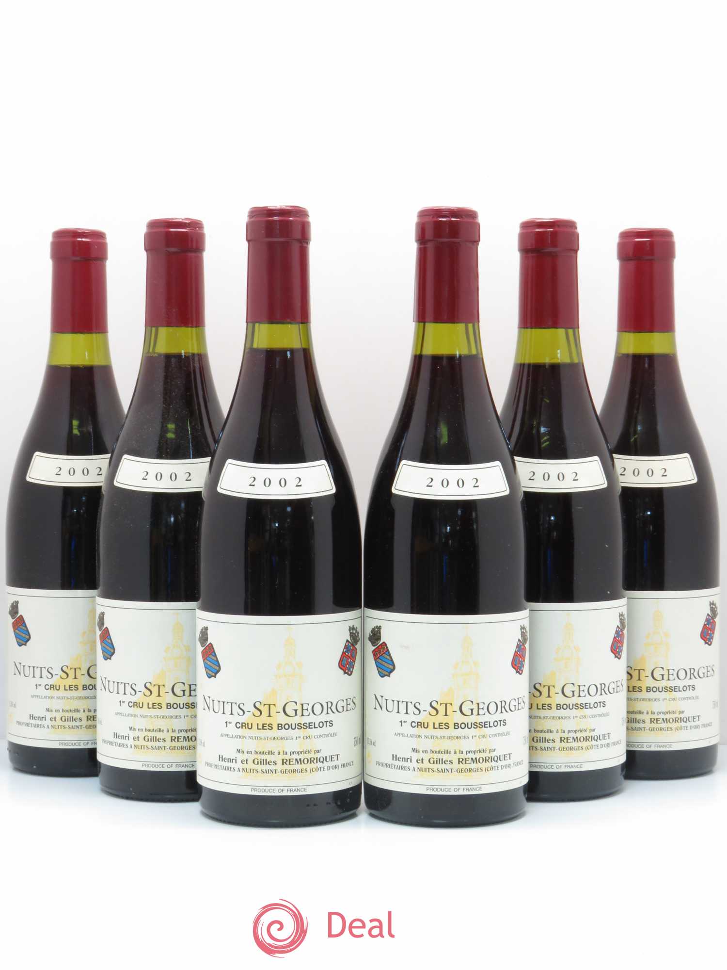Nuits-Saint-Georges 1er Cru Les Bousselots Gilles Remoriquet 2002 - Lot de 6 bouteilles - 0