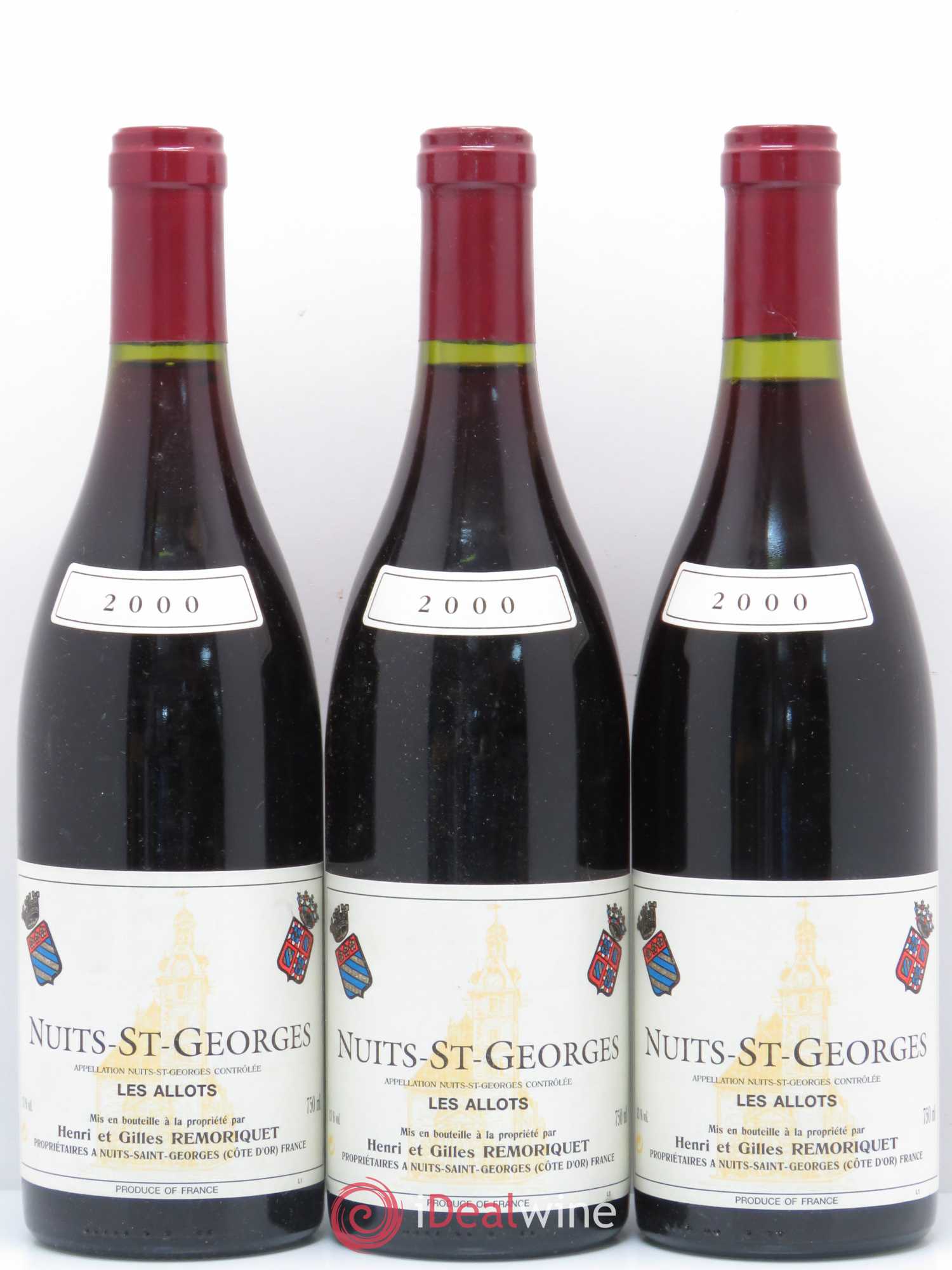 Nuits-Saint-Georges Les Allots Gilles Remoriquet 2000 - Lot de 3 bouteilles - 0