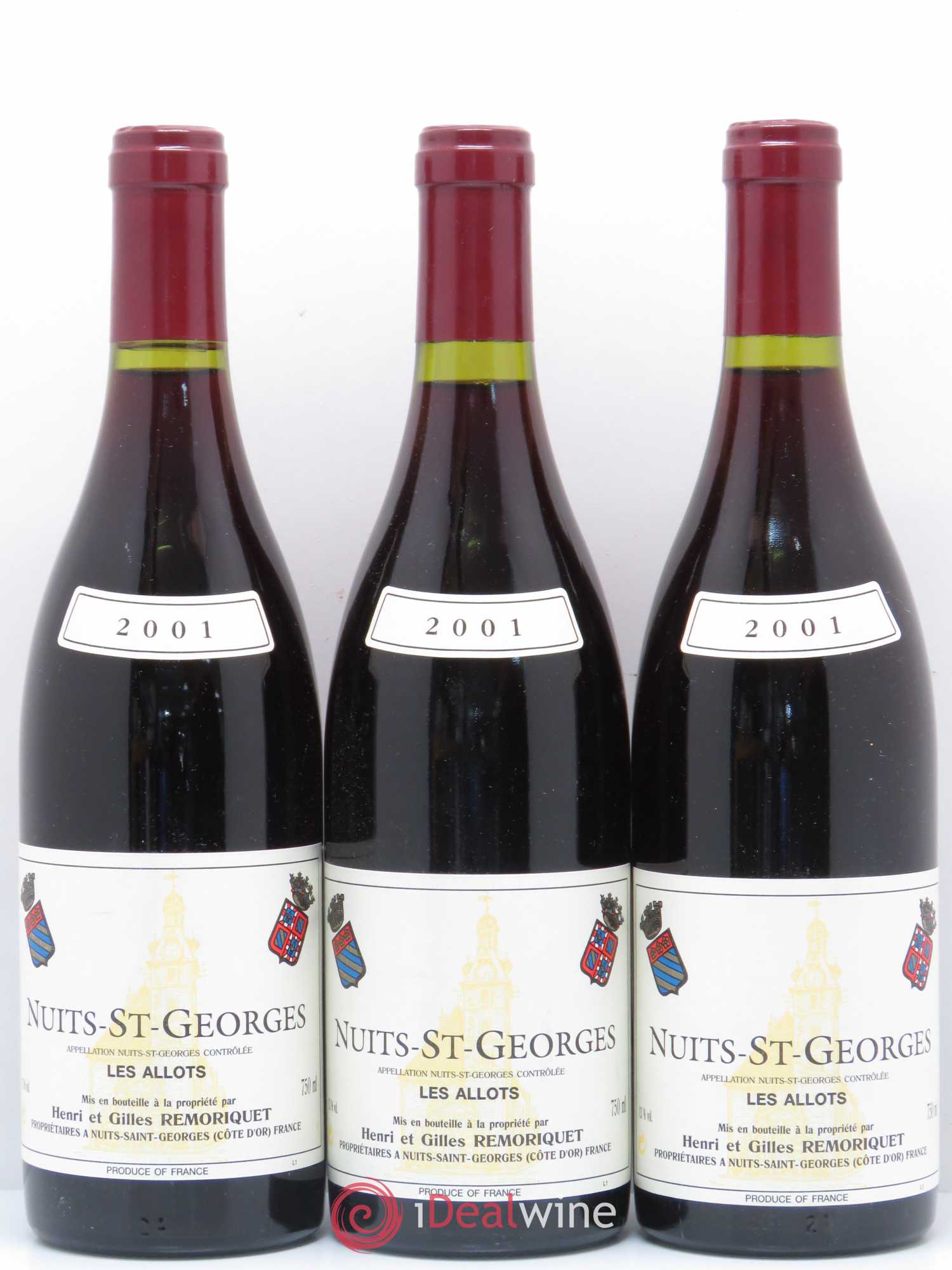 Nuits-Saint-Georges Les Allots Gilles Remoriquet 2001 - Lot de 6 bouteilles - 1
