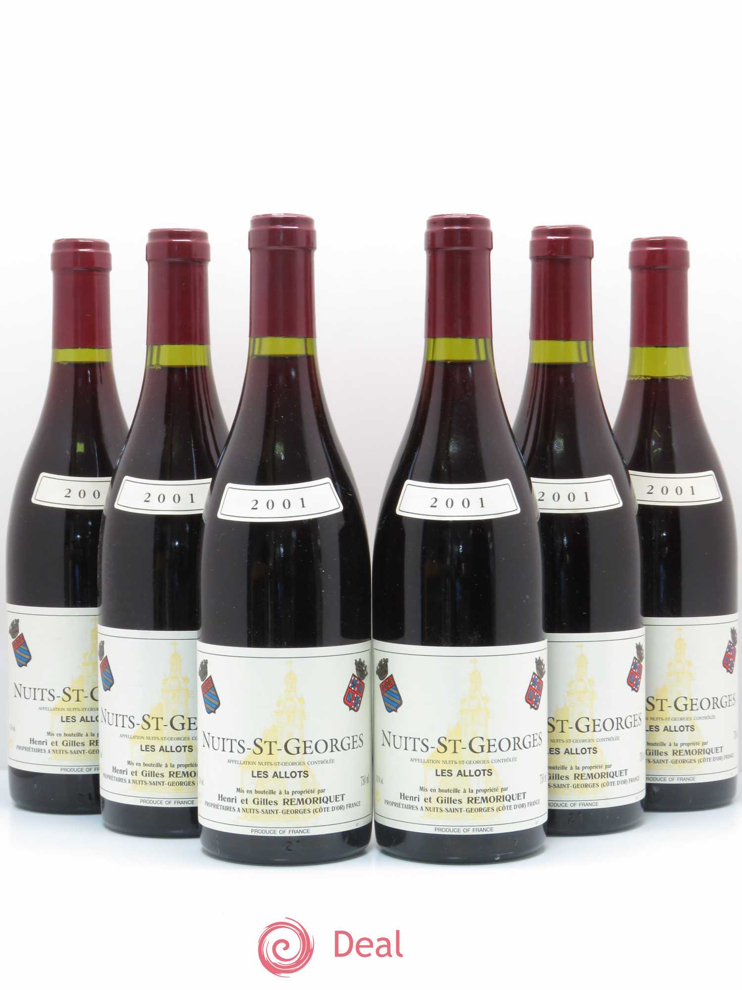 Nuits-Saint-Georges Les Allots Gilles Remoriquet 2001 - Lot de 6 bouteilles - 0