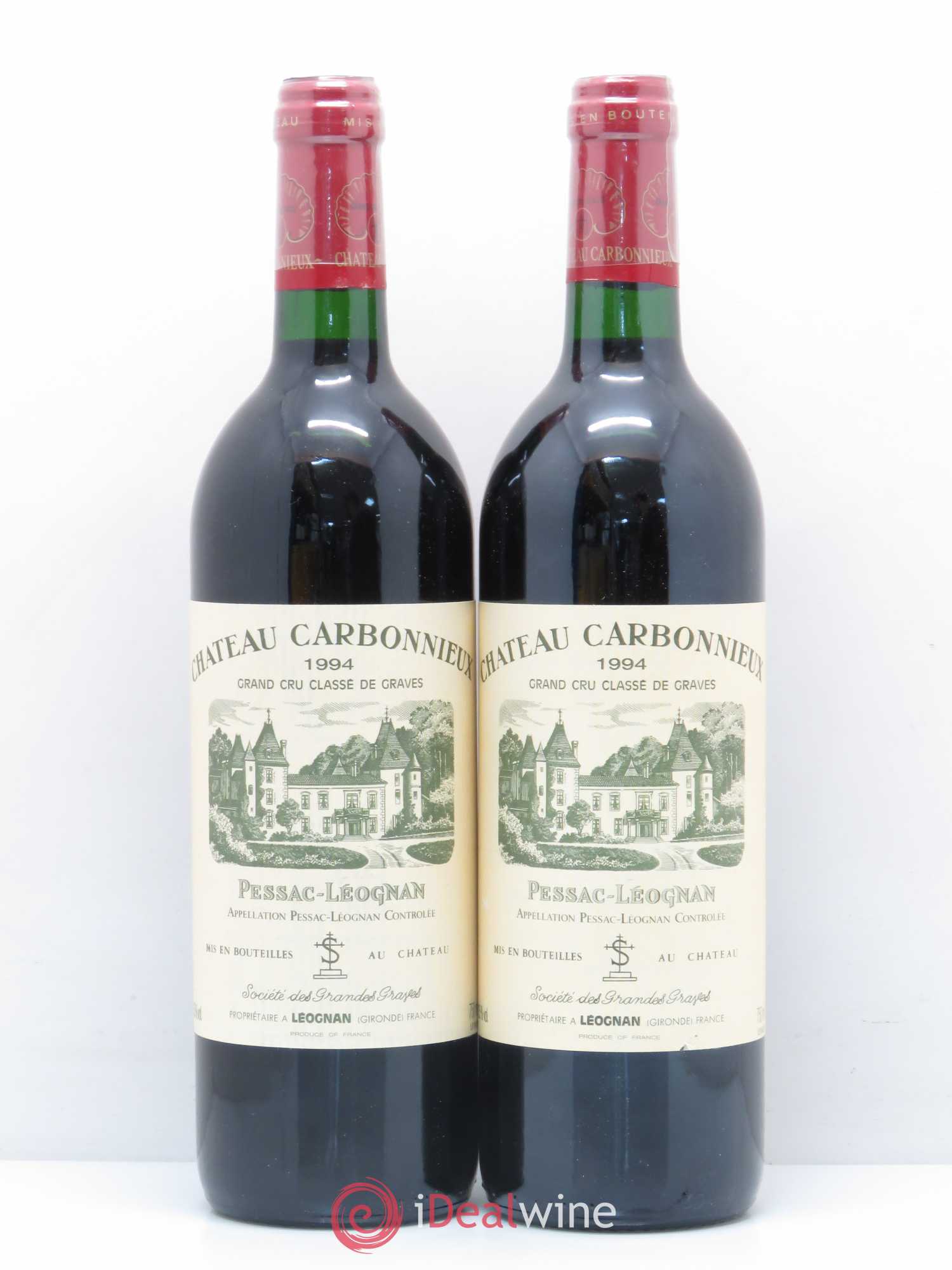 Château Carbonnieux Cru Classé de Graves 1994 - Lot de 2 bouteilles - 0