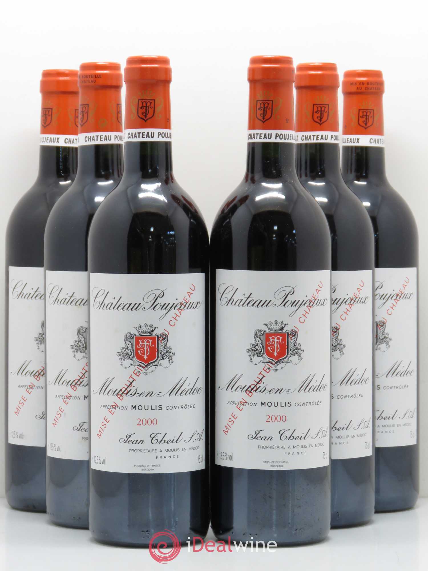 Château Poujeaux 2000 - Lot de 6 bouteilles - 0