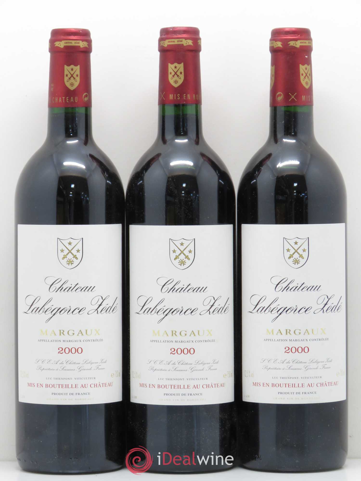Château Labegorce Zédé Cru Bourgeois 2000 - Lot de 6 bouteilles - 1