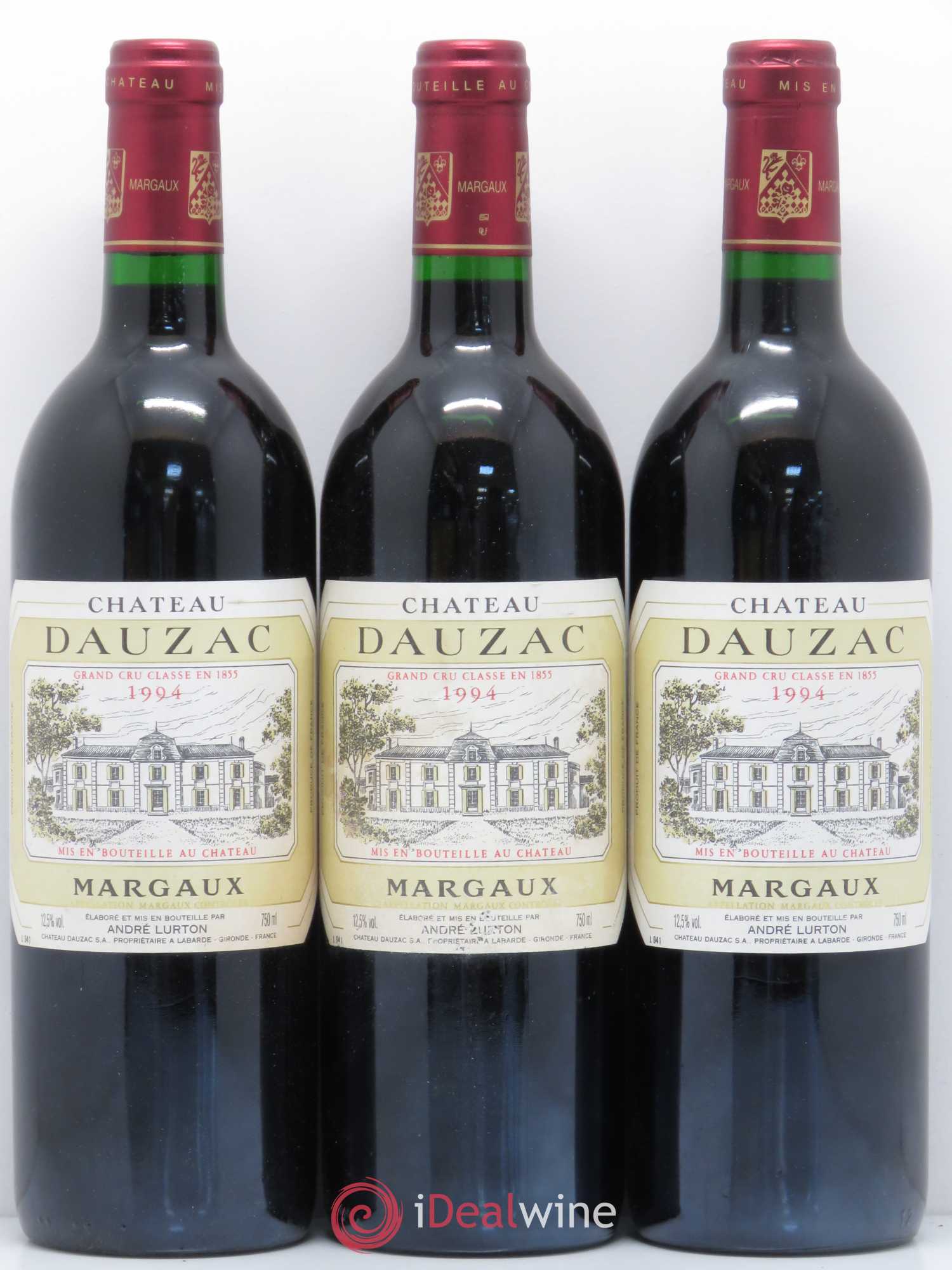 Château Dauzac 5ème Grand Cru Classé 1994 - Lot de 3 bouteilles - 0