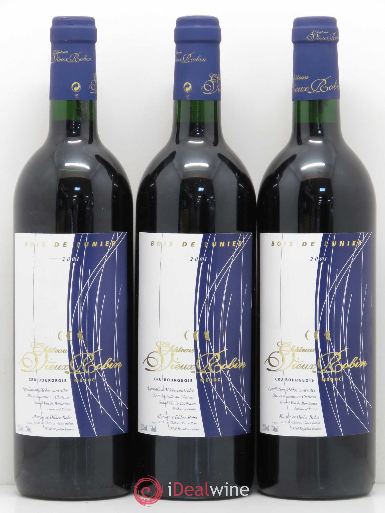 Château Vieux Robin Cru Bourgeois 2001 - Lot of 12 bottles - 1