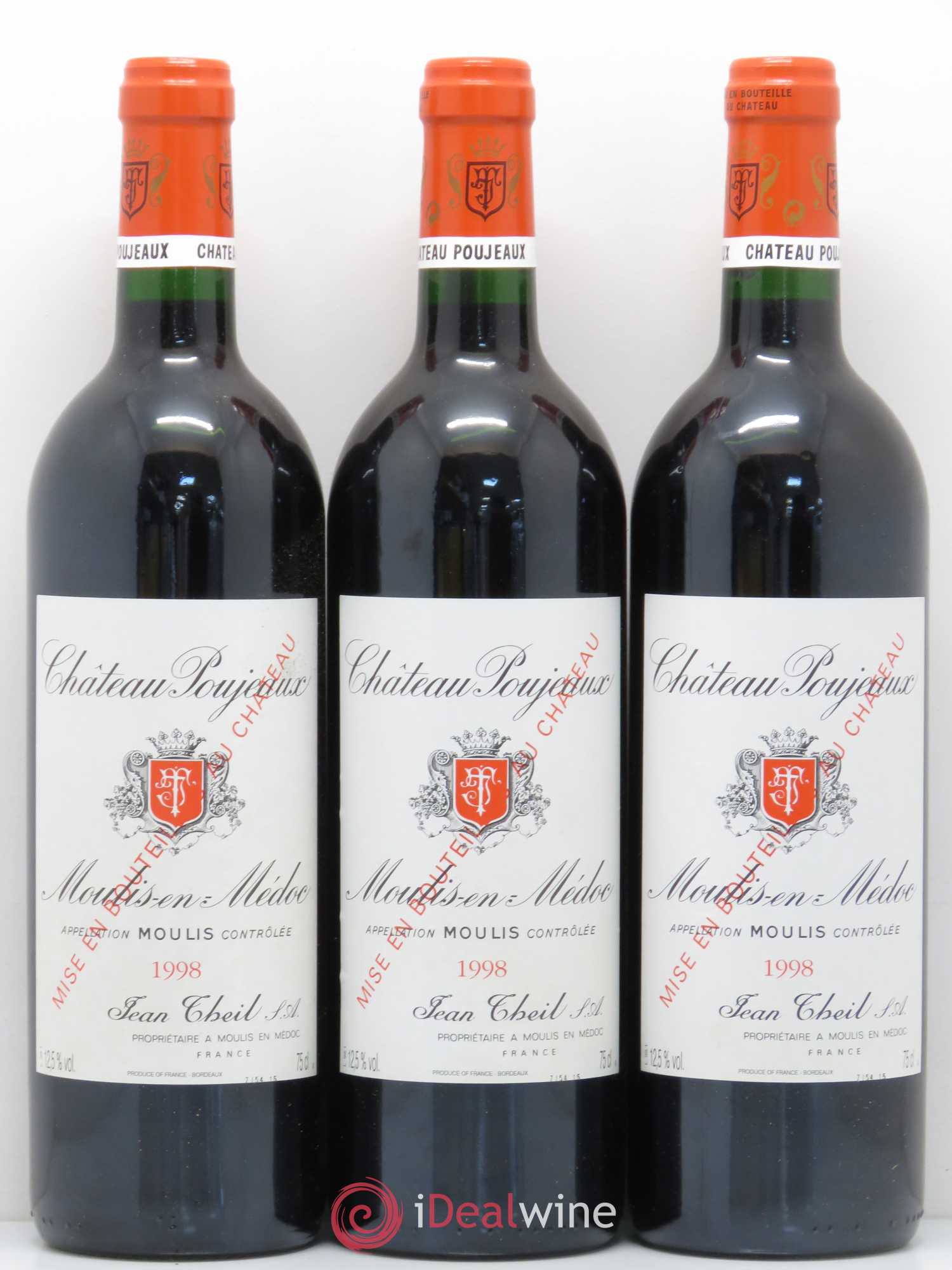 Château Poujeaux 1998 - Lot de 12 bouteilles - 2