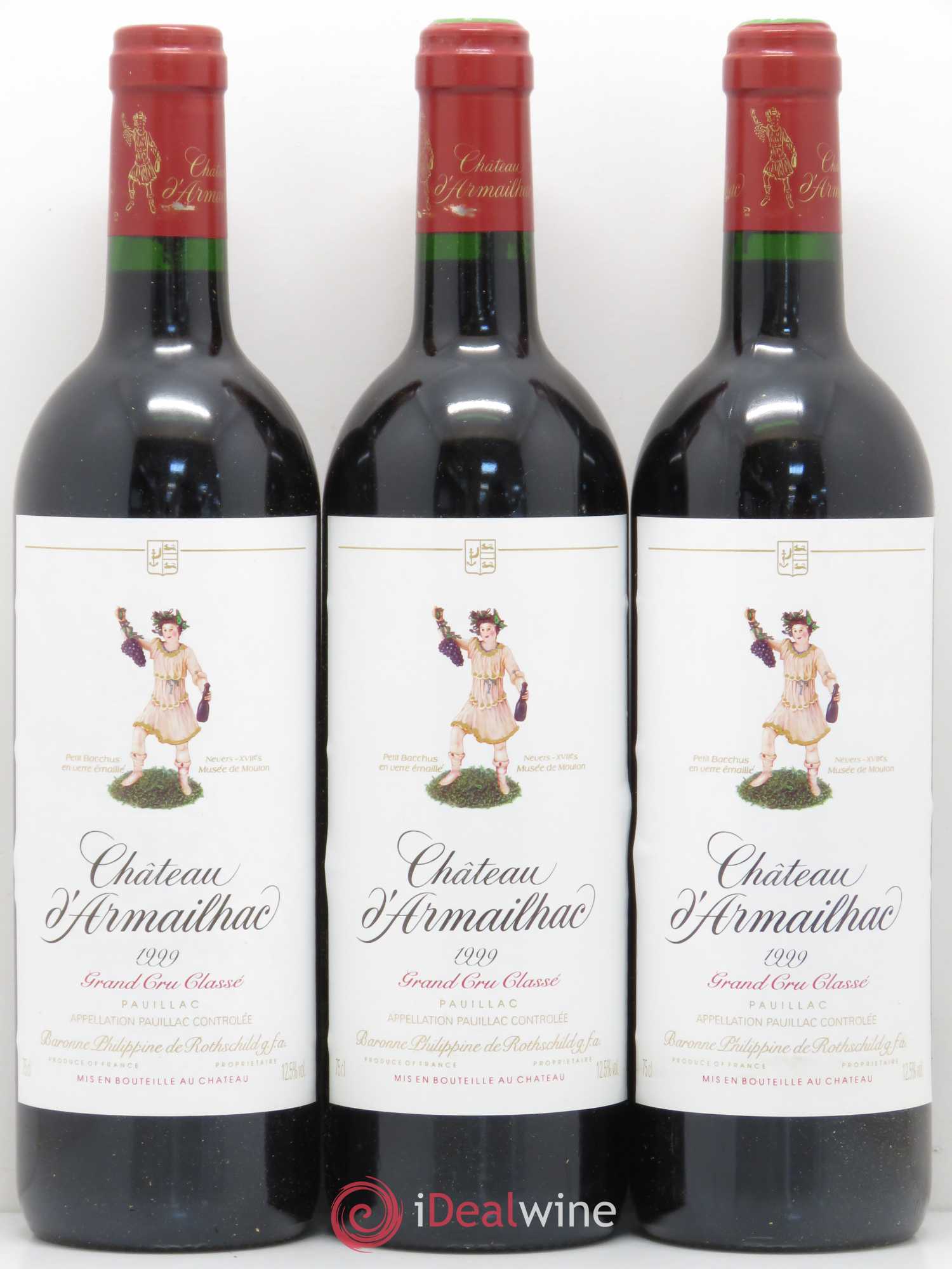 Château d' Armailhac - Mouton Baron(ne) Philippe 5ème Grand Cru Classé 1999 - Lot de 6 bouteilles - 1