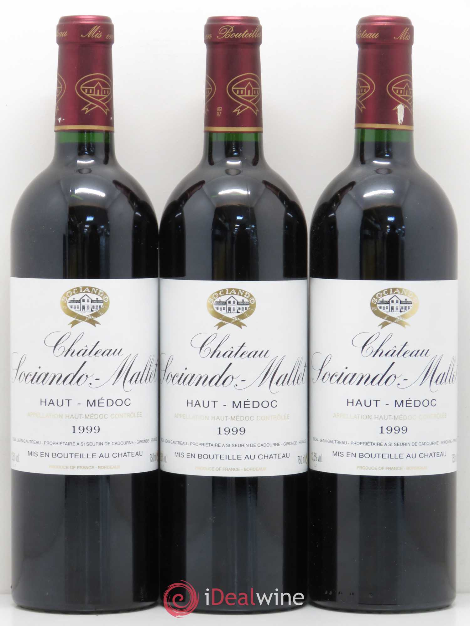 Château Sociando Mallet 1999 - Lot de 12 bouteilles - 1