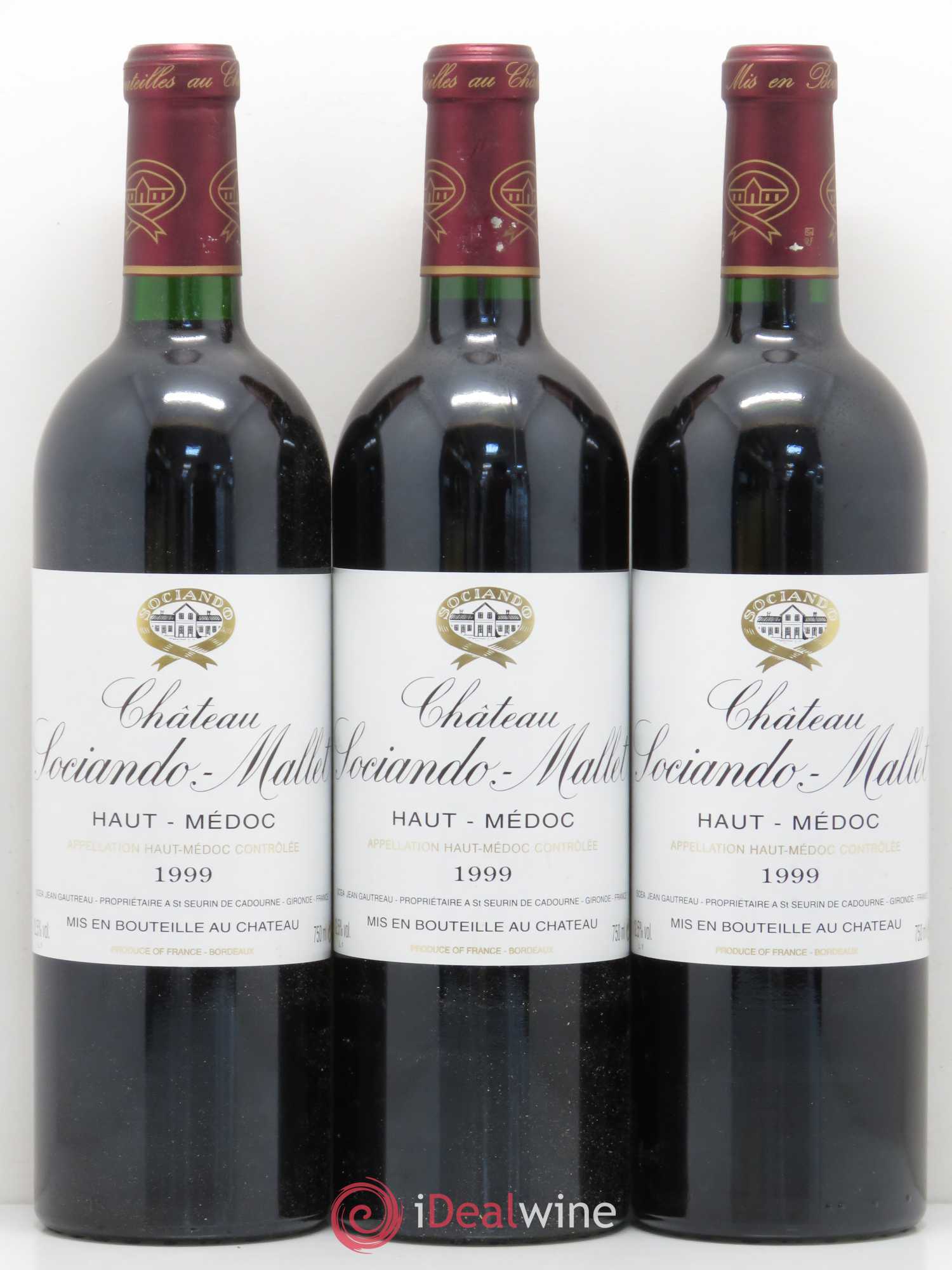Château Sociando Mallet 1999 - Lot de 12 bouteilles - 2