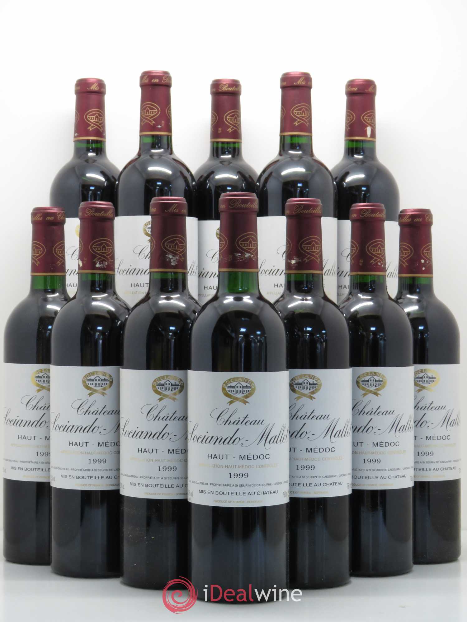 Château Sociando Mallet 1999 - Lot de 12 bouteilles - 0