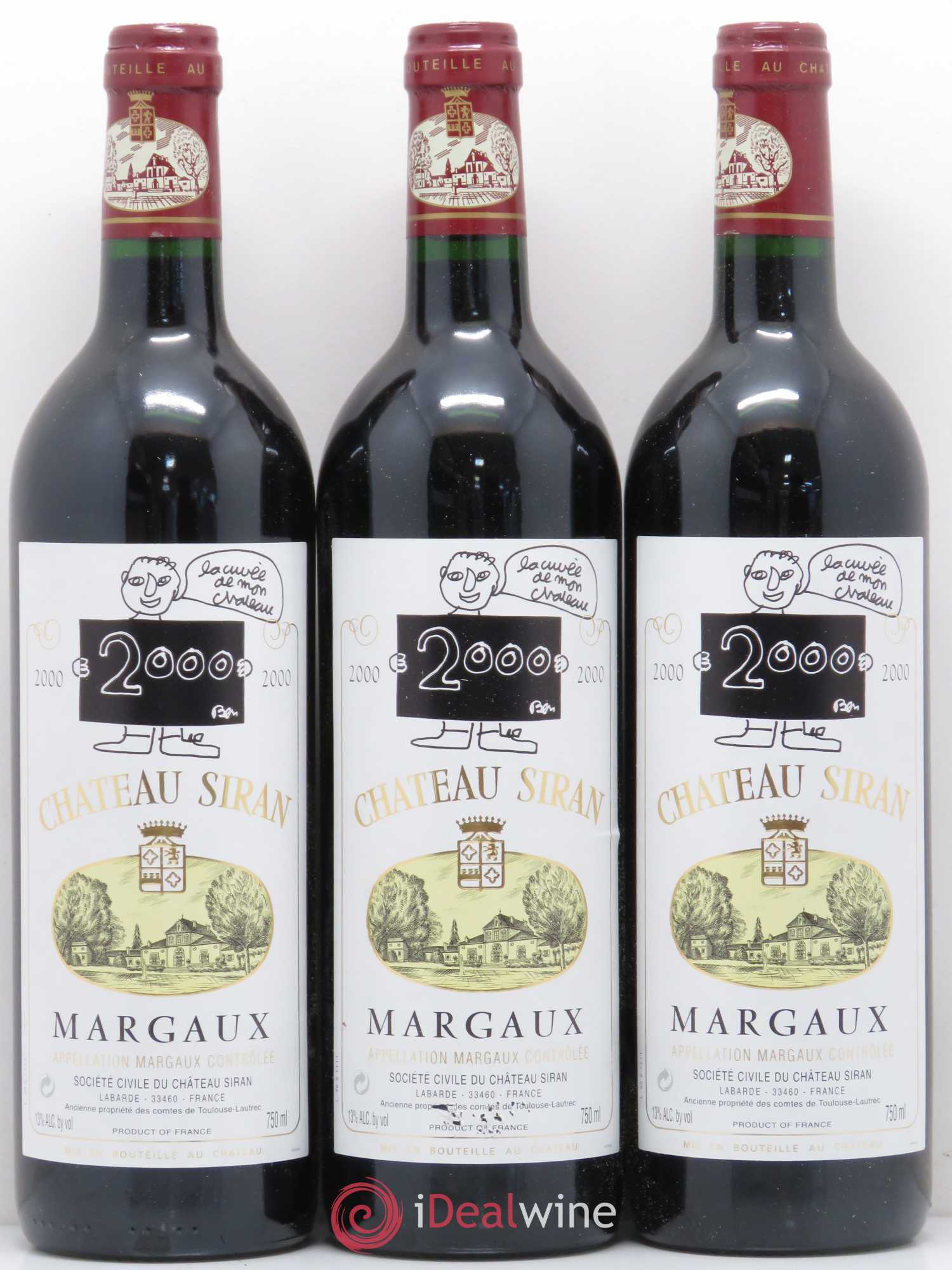 Château Siran 2000 - Lot de 6 bouteilles - 1