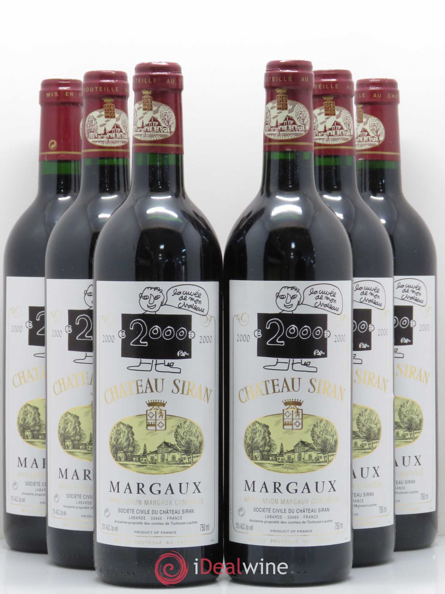Château Siran 2000 - Lot de 6 bouteilles - 0