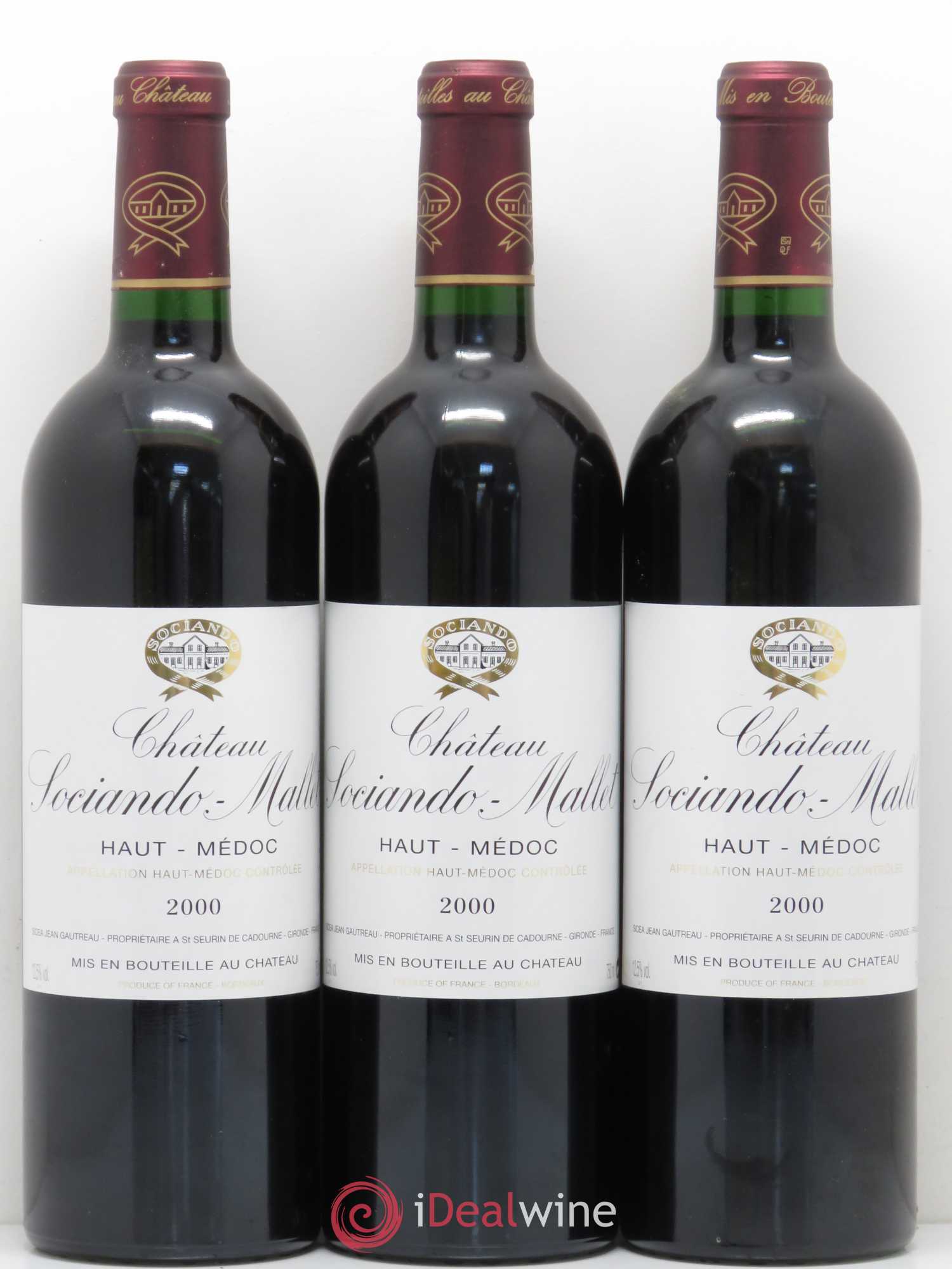 Château Sociando Mallet 2000 - Lot de 12 bouteilles - 3