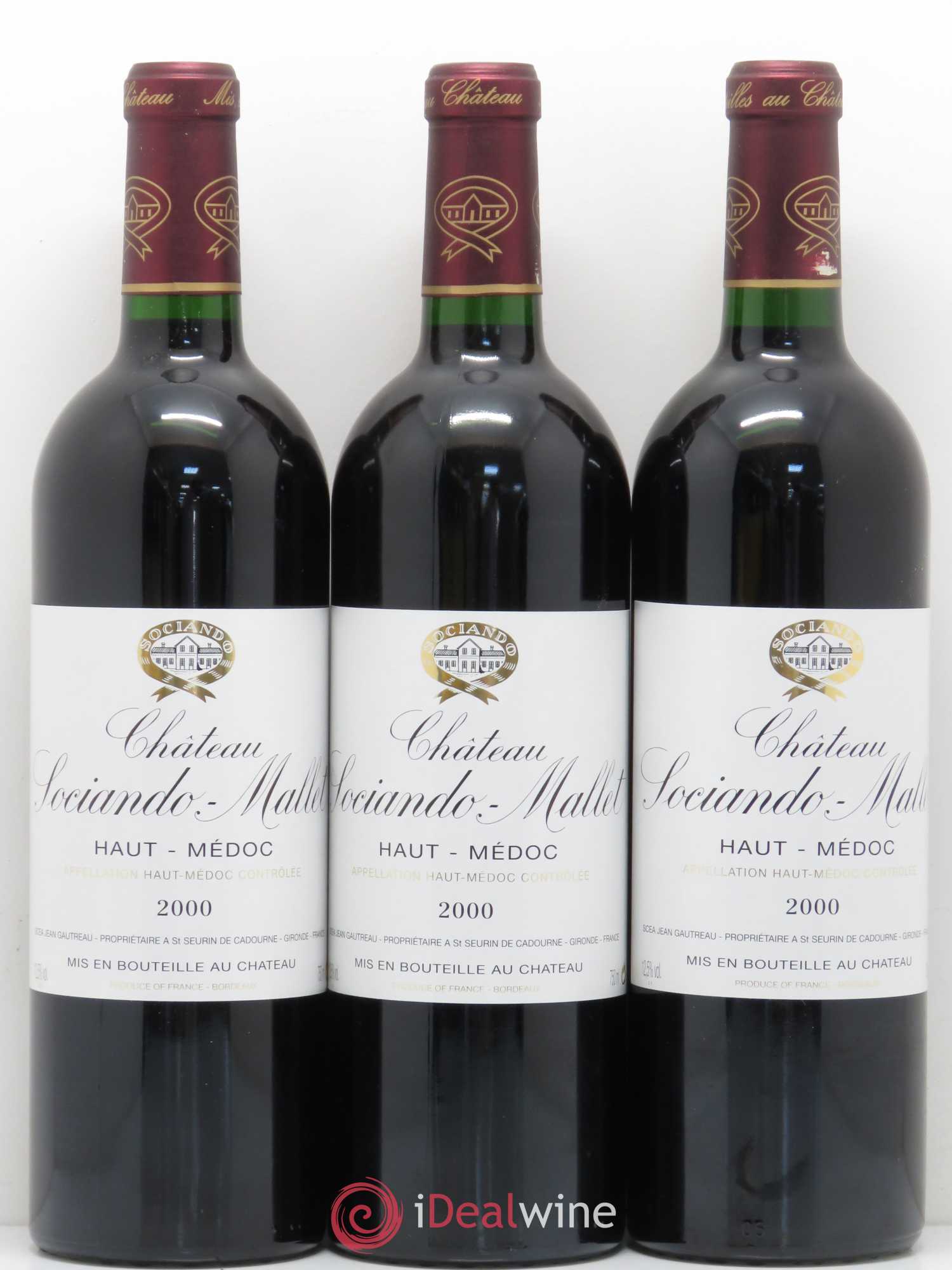 Château Sociando Mallet 2000 - Lot de 12 bouteilles - 4