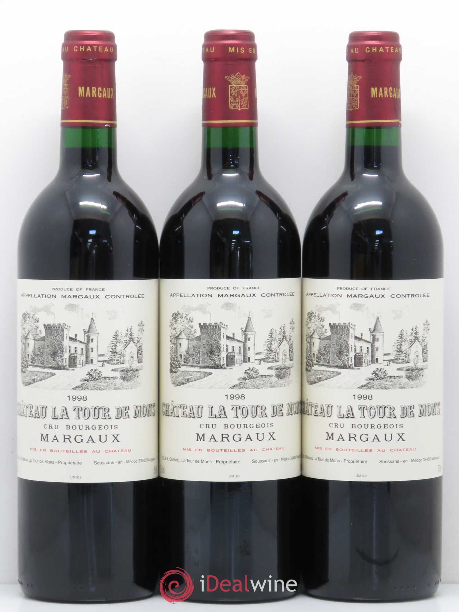 Château la Tour de Mons Cru Bourgeois 1998 - Lot de 12 bouteilles - 3