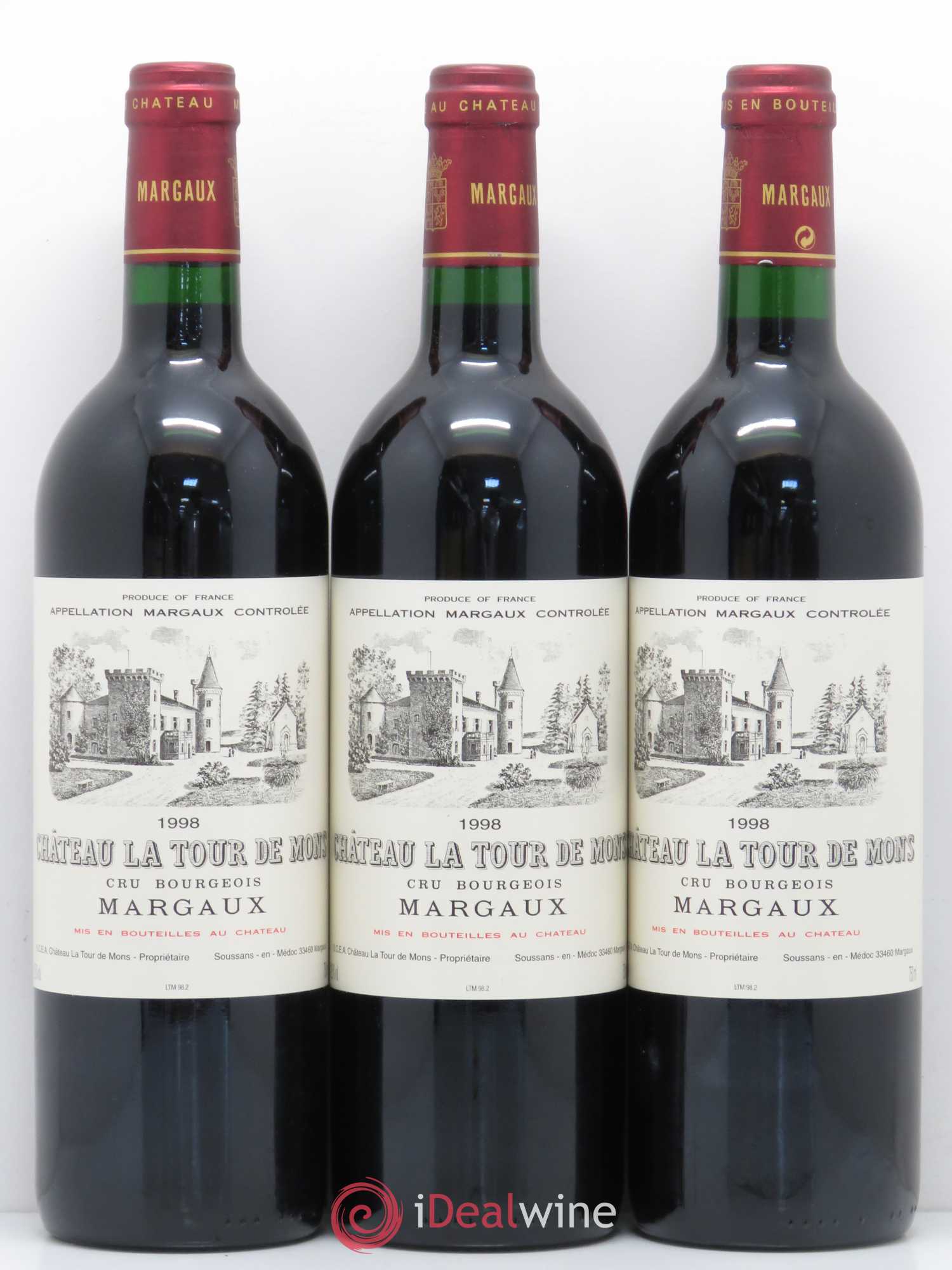 Château la Tour de Mons Cru Bourgeois 1998 - Lot de 12 bouteilles - 4