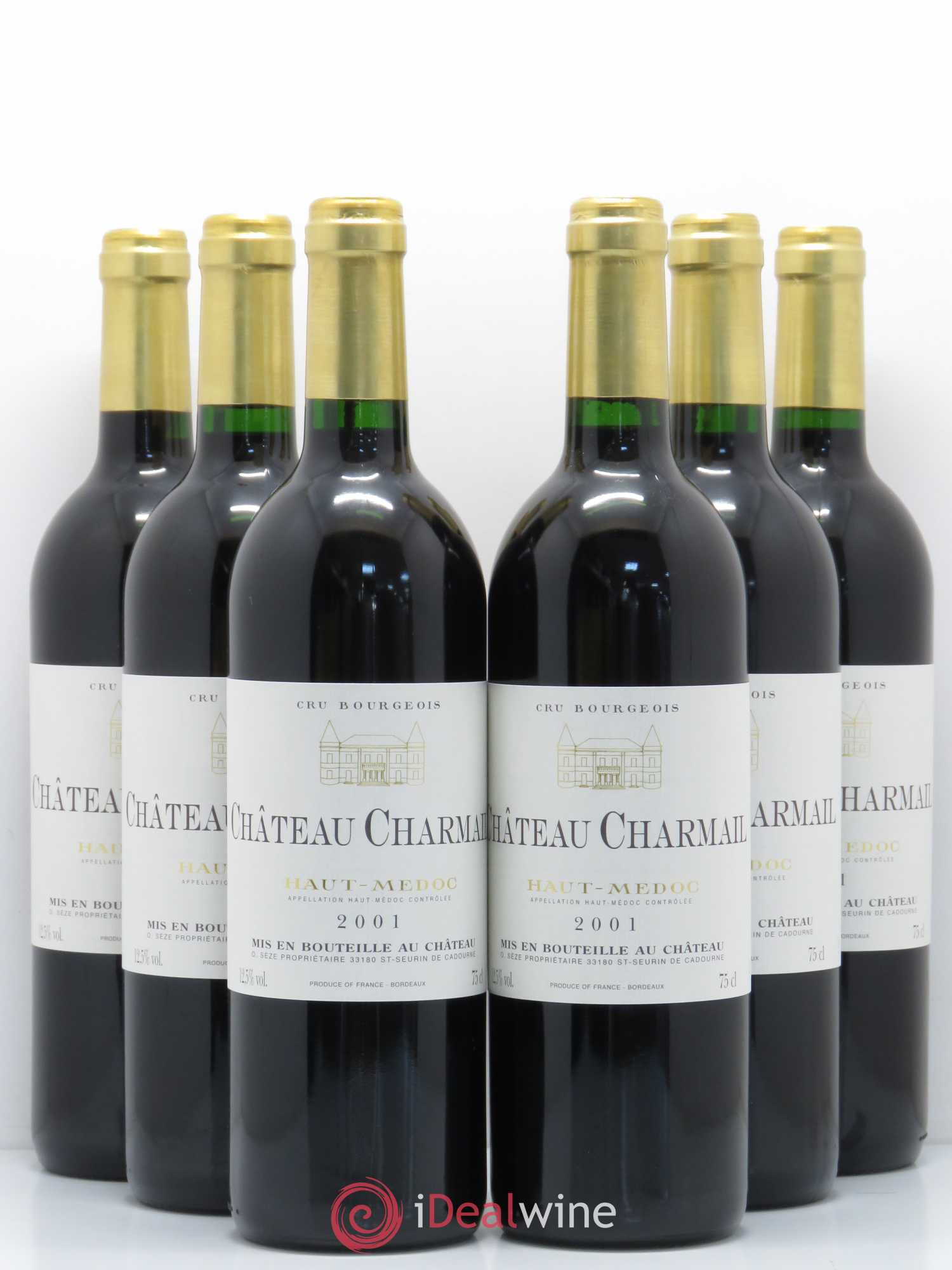 Château Charmail Cru Bourgeois 2001 - Lot de 6 bouteilles - 0