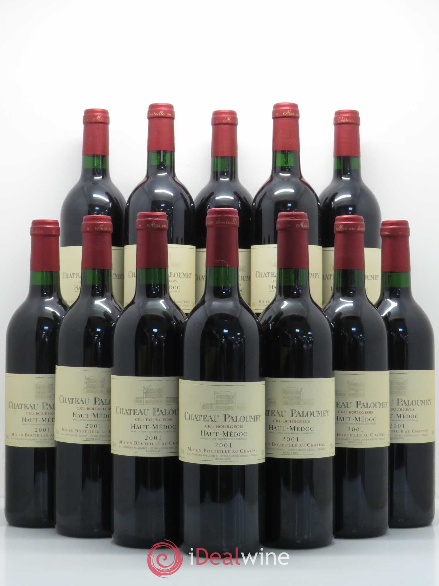 Château Paloumey Cru Bourgeois 2001 - Lot de 12 bouteilles - 0