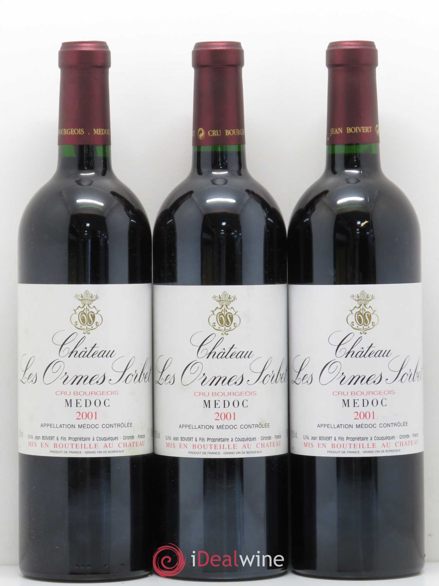Château les Ormes Sorbet Cru Bourgeois 2001 - Lot de 12 bouteilles - 1