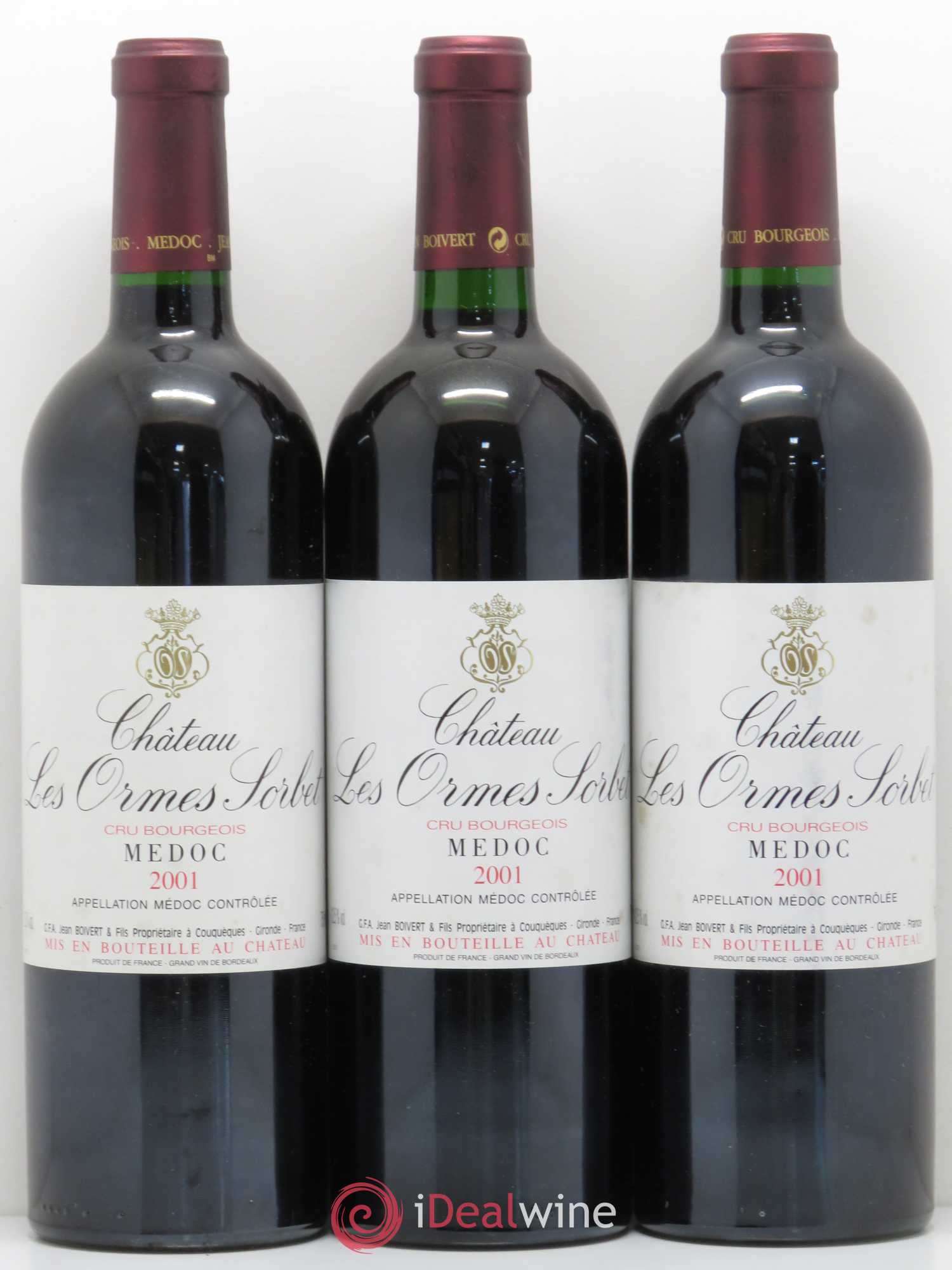 Château les Ormes Sorbet Cru Bourgeois 2001 - Lot de 12 bouteilles - 2