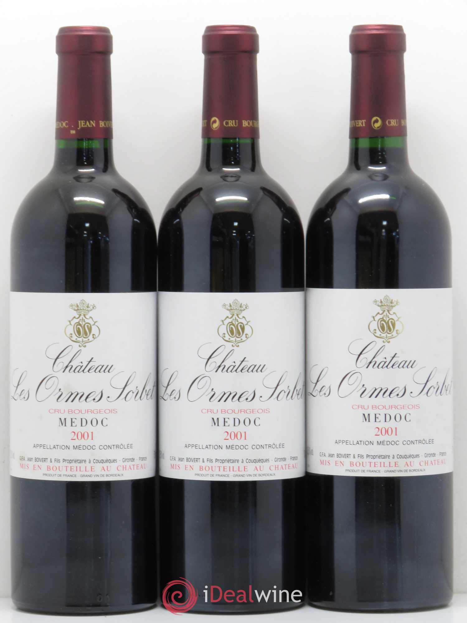 Château les Ormes Sorbet Cru Bourgeois 2001 - Lot de 12 bouteilles - 3