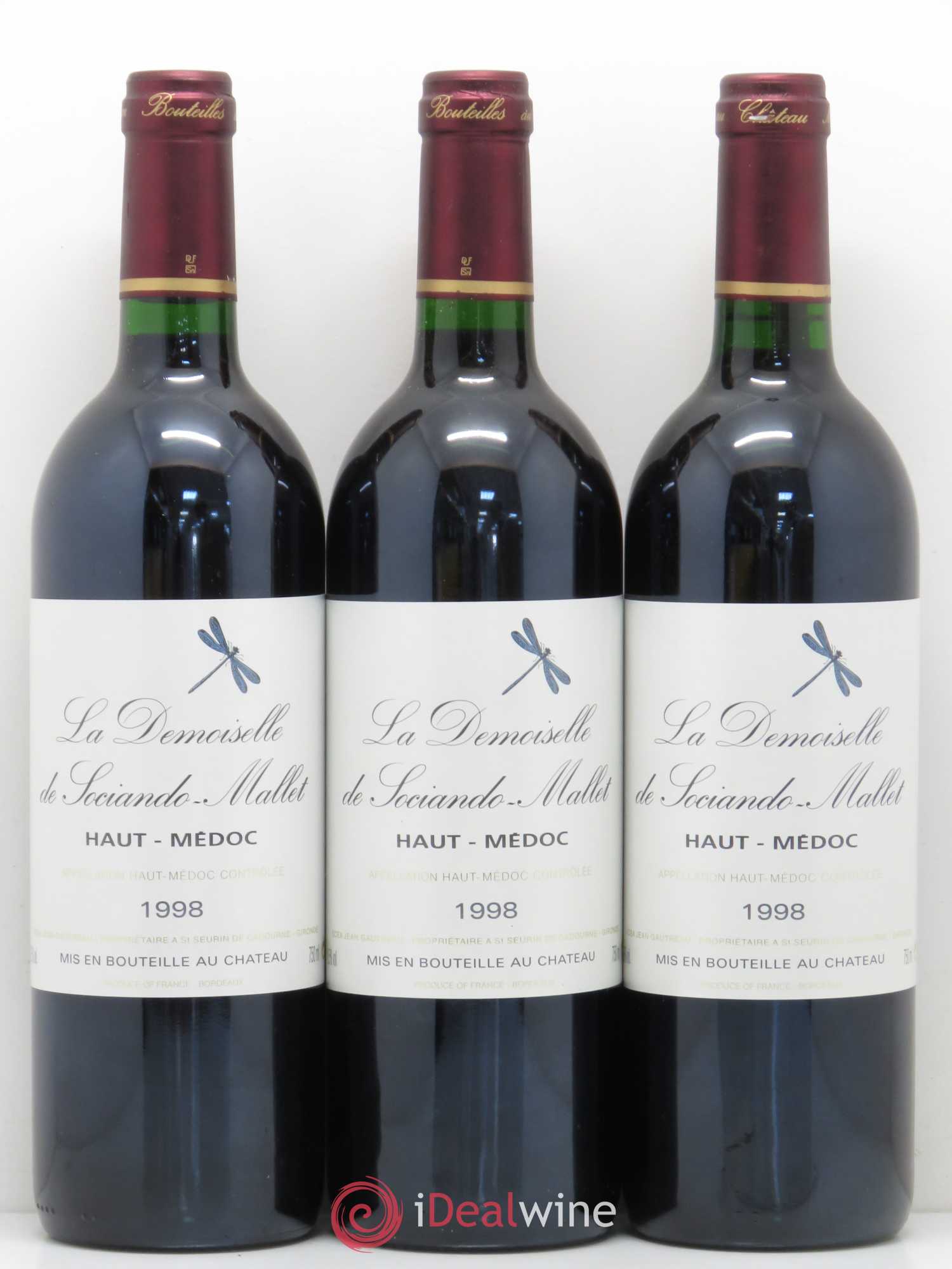 Demoiselle de Sociando Mallet Second Vin 1998 - Lot de 12 bouteilles - 2