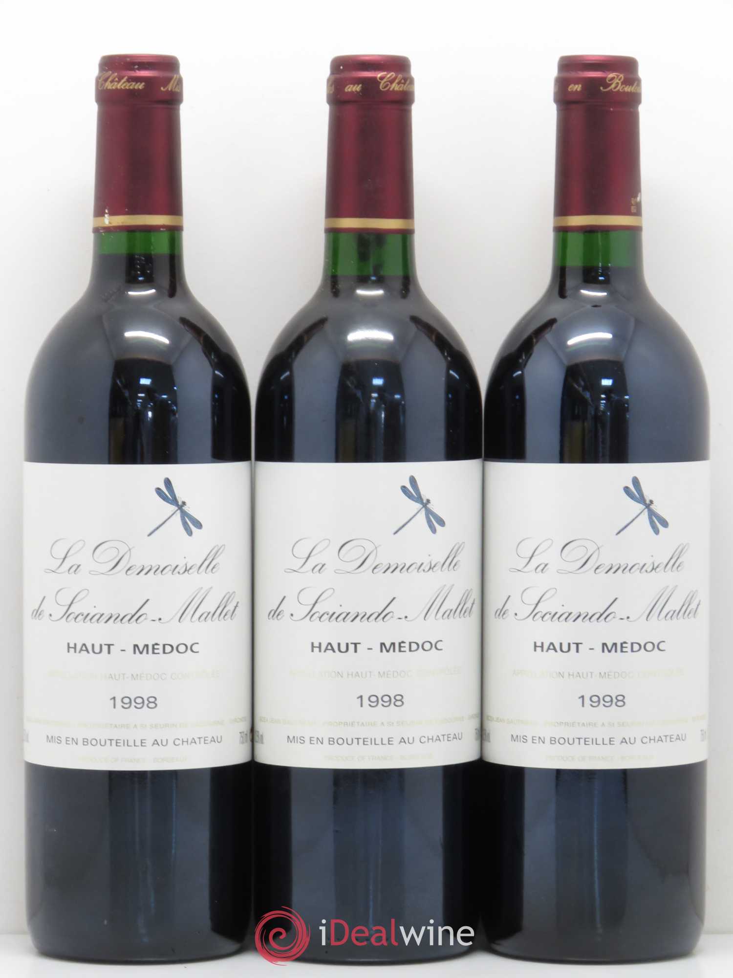 Demoiselle de Sociando Mallet Second Vin 1998 - Lot de 12 bouteilles - 3