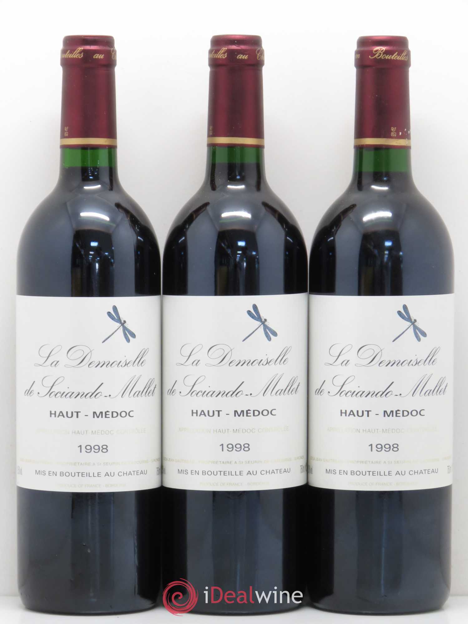 Demoiselle de Sociando Mallet Second Vin 1998 - Lot de 12 bouteilles - 4