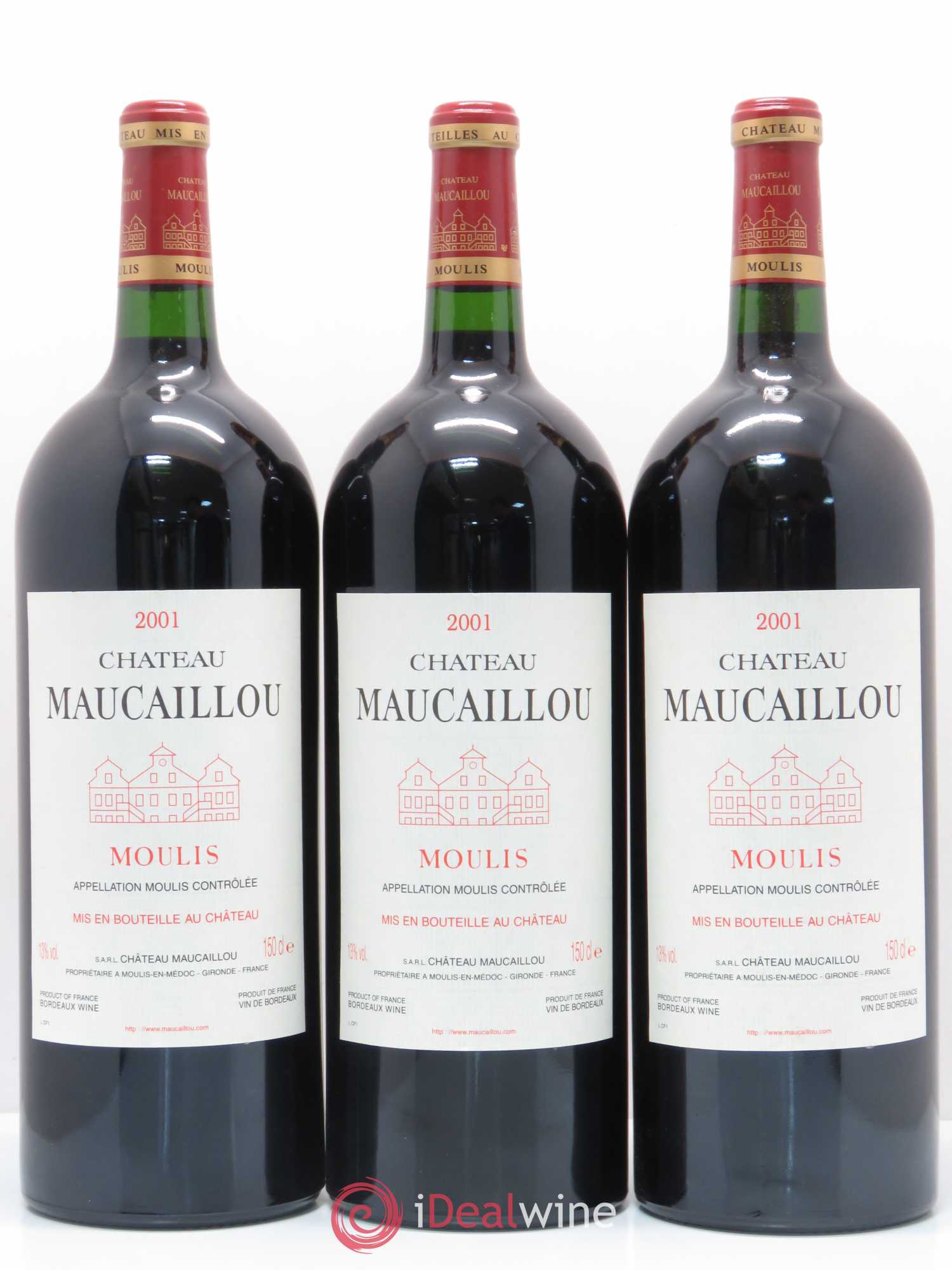 Château Maucaillou 2001 - Lot de 3 magnums - 0