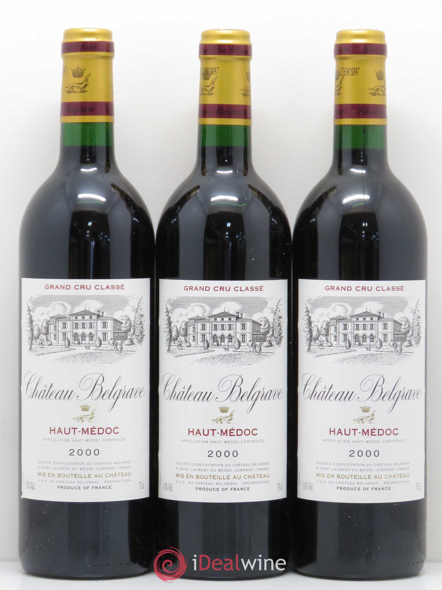 Château Belgrave 5ème Grand Cru Classé 2000 - Lot de 6 bouteilles - 2