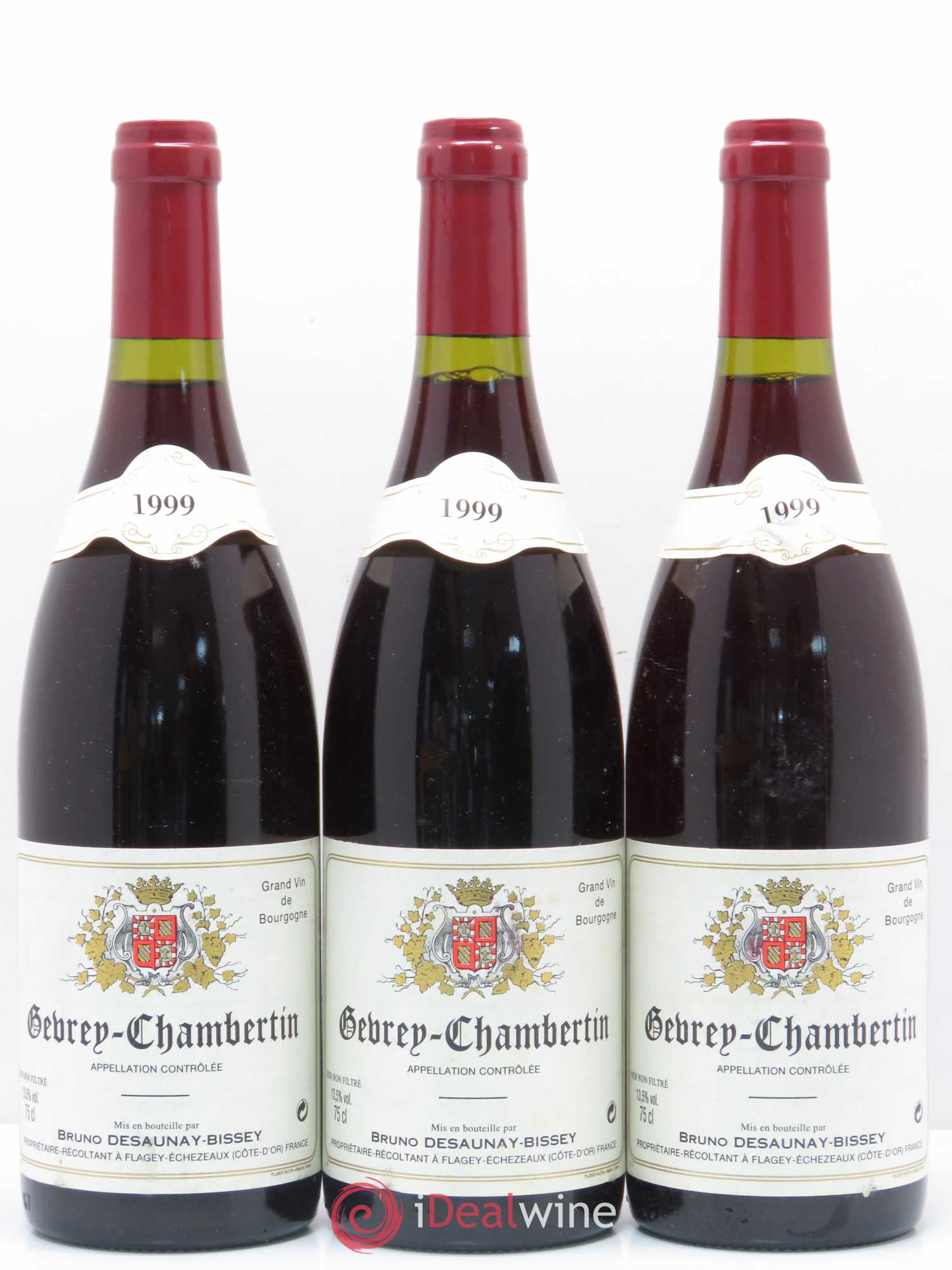 Gevrey-Chambertin Domaine Bruno Desaunay-Bissey 1999 - Posten von 3 Flaschen - 0