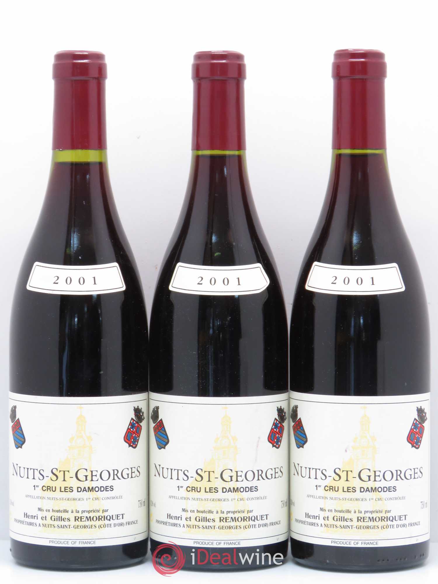 Nuits-Saint-Georges 1er Cru Les Damodes Domaine Henri et Gilles Remoriquet 2001 - Posten von 3 Flaschen - 0