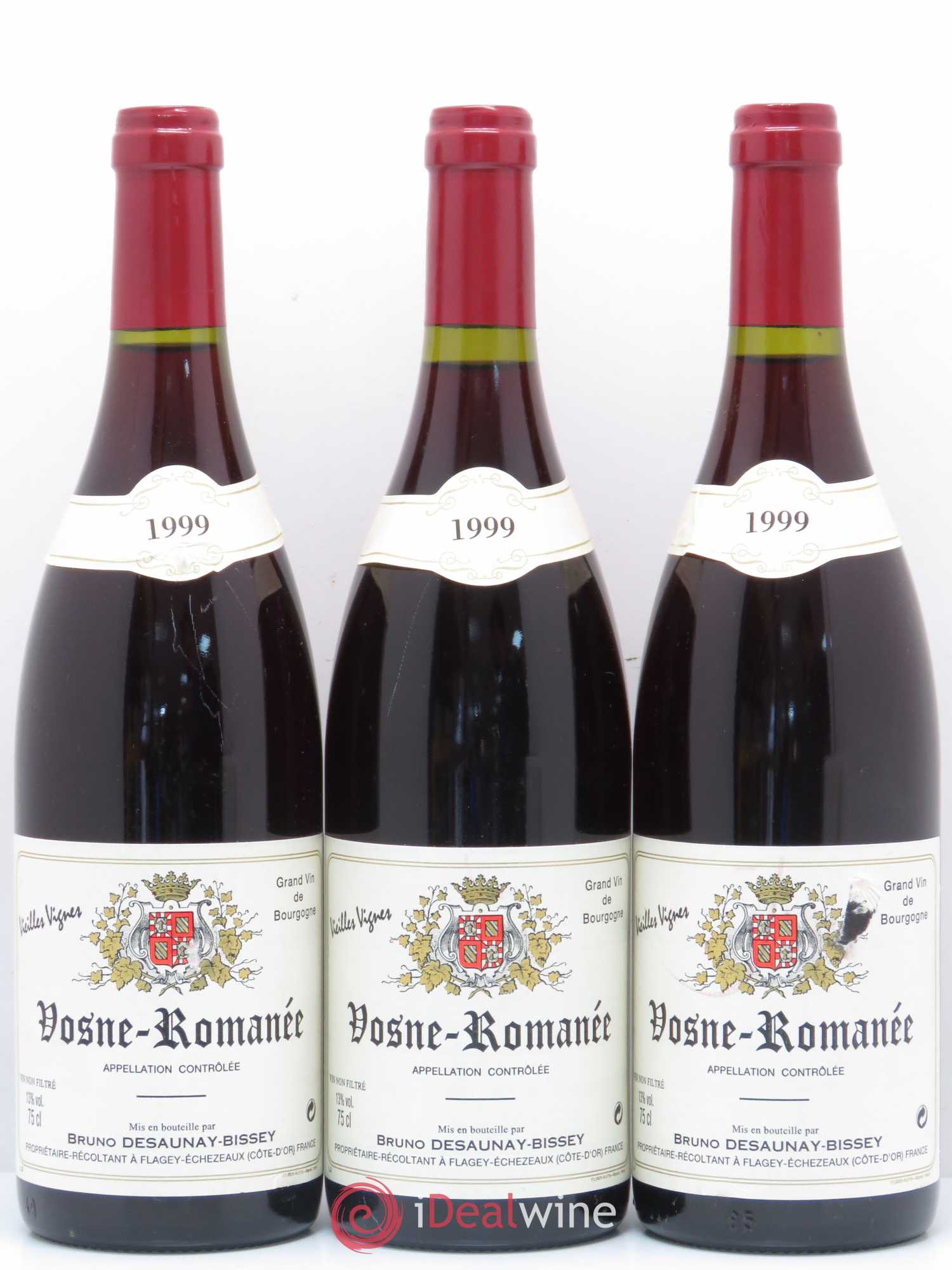 Vosne-Romanée Vieilles Vignes Domaine Bruno Desaunay-Bissey 1999 - Posten von 3 Flaschen - 0