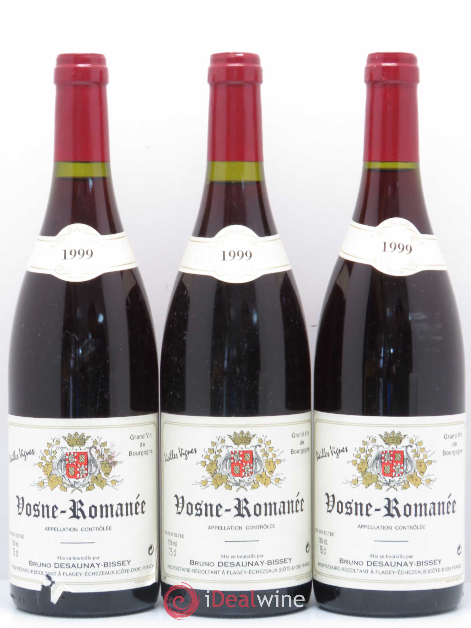 Vosne-Romanée Vieilles Vignes Domaine Bruno Desaunay-Bissey 1999 - Posten von 3 Flaschen - 0