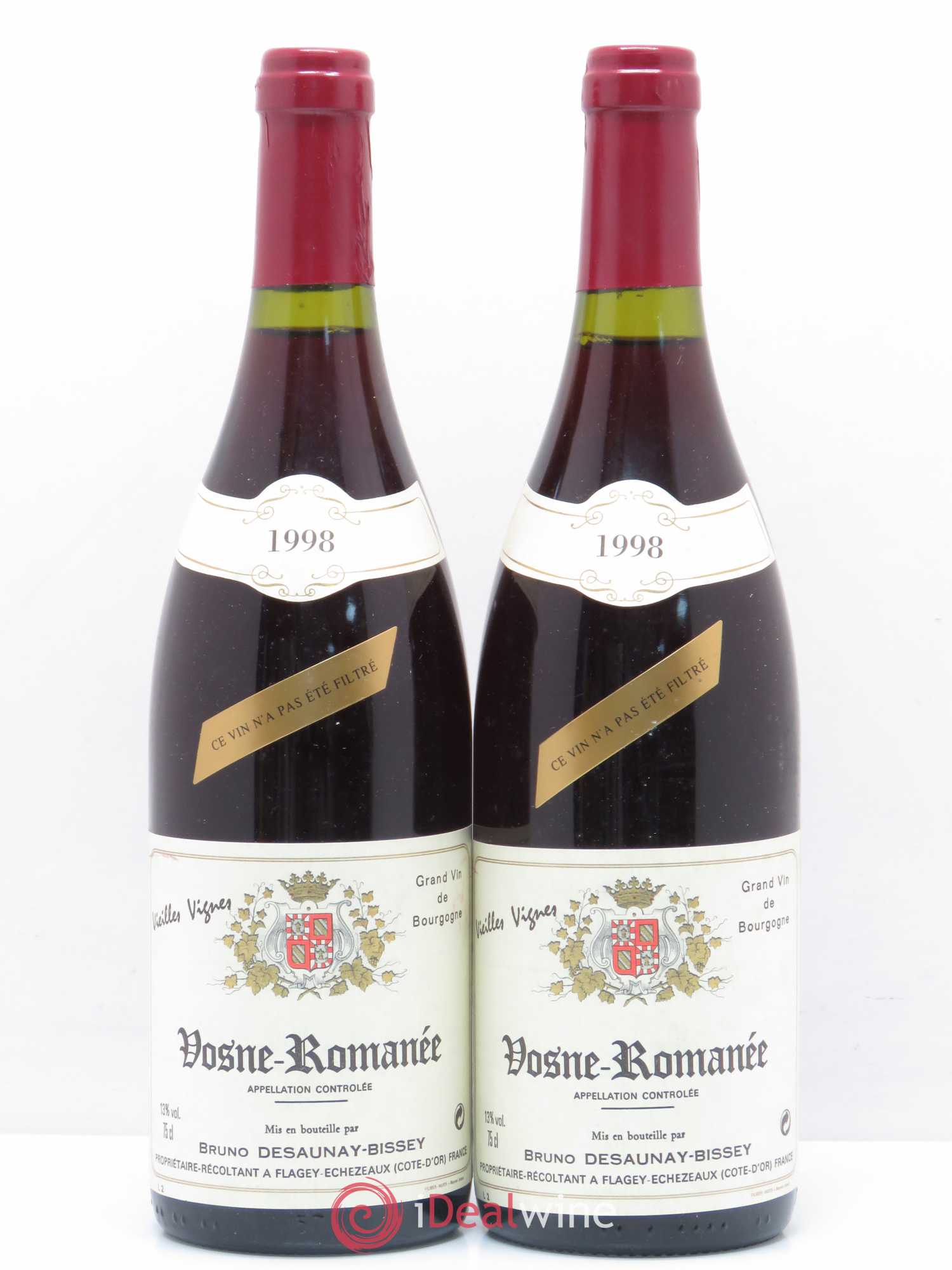 Vosne-Romanée Vieilles Vignes Domaine Bruno Desaunay-Bissey 1998 - Posten von 2 Flaschen - 0