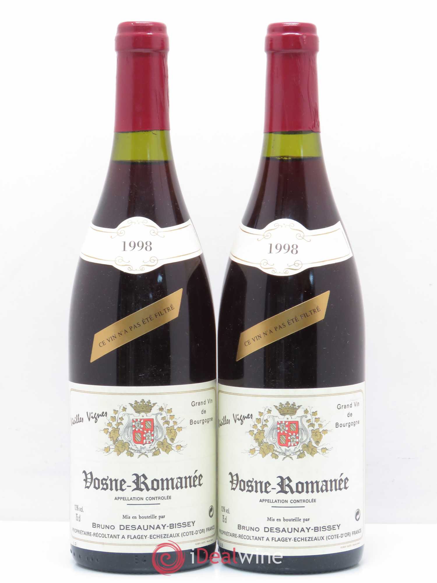 Vosne-Romanée Vieilles Vignes Domaine Bruno Desaunay-Bissey 1998 - Posten von 2 Flaschen - 0