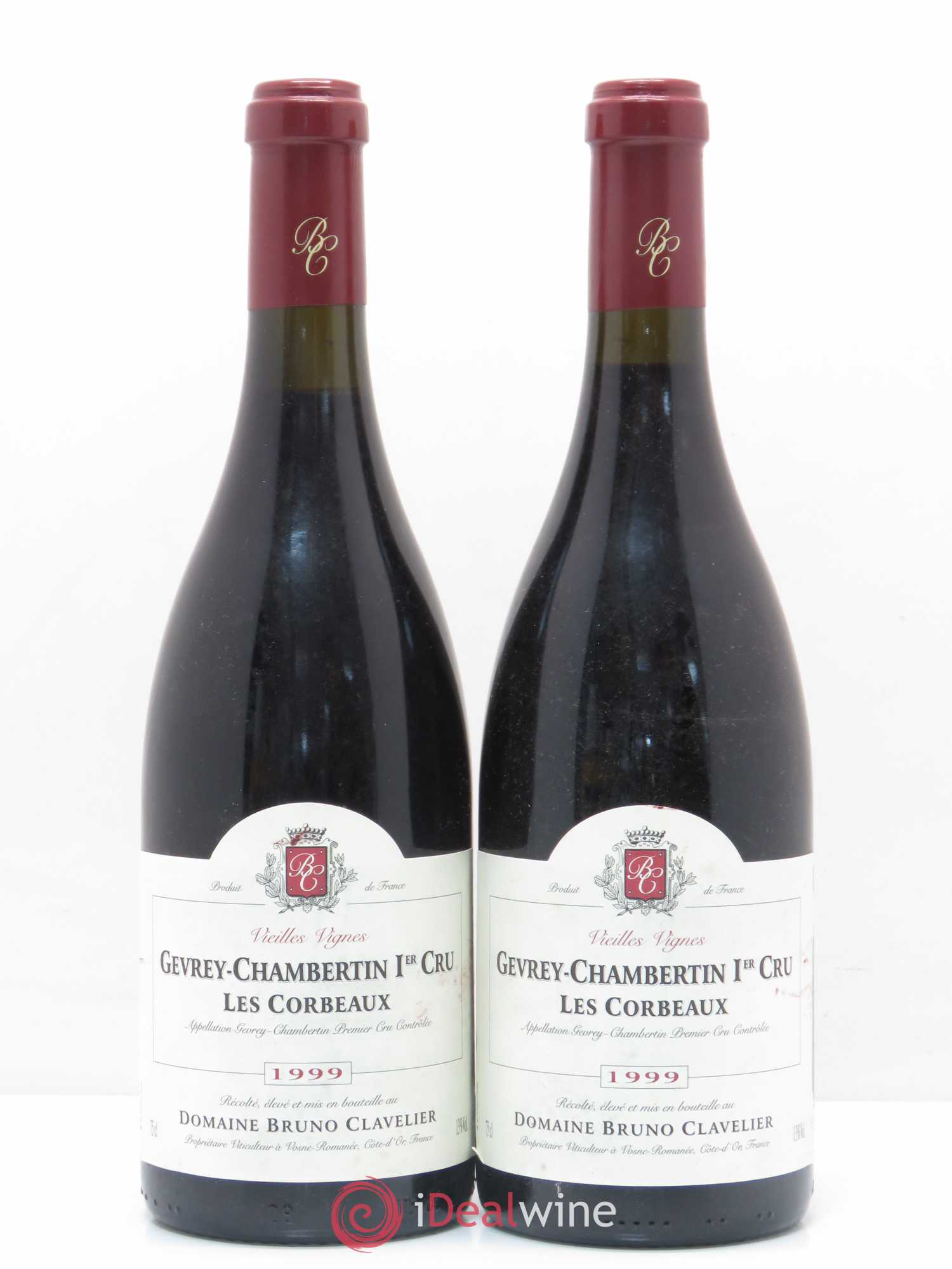 Gevrey-Chambertin 1er Cru Les Corbeaux Vieilles Vignes Domaine Bruno Clavelier 1999 - Posten von 2 Flaschen - 0