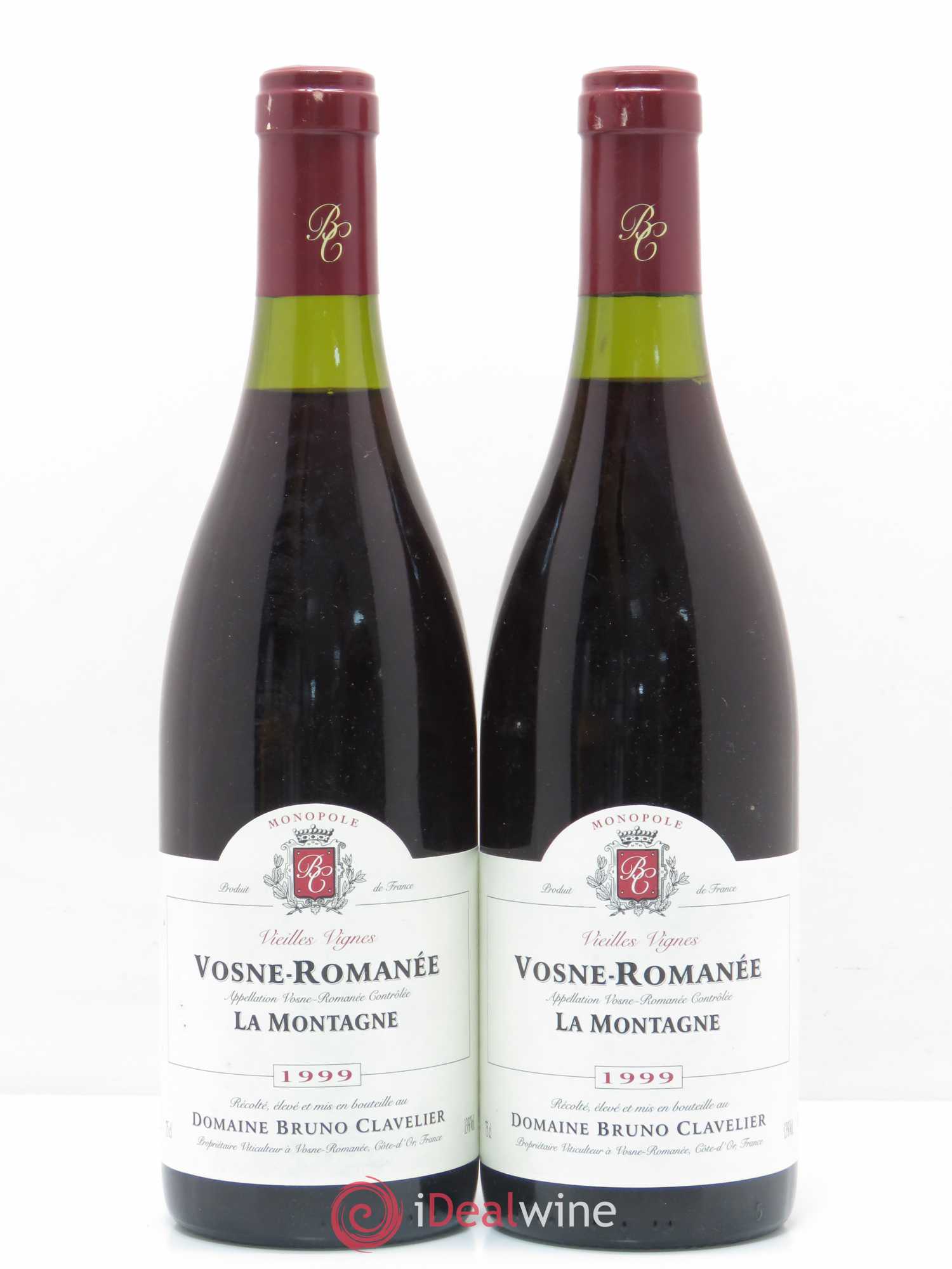 Vosne-Romanée La Montagne Vieilles Vignes Bruno Clavelier 1999 - Posten von 2 Flaschen - 0