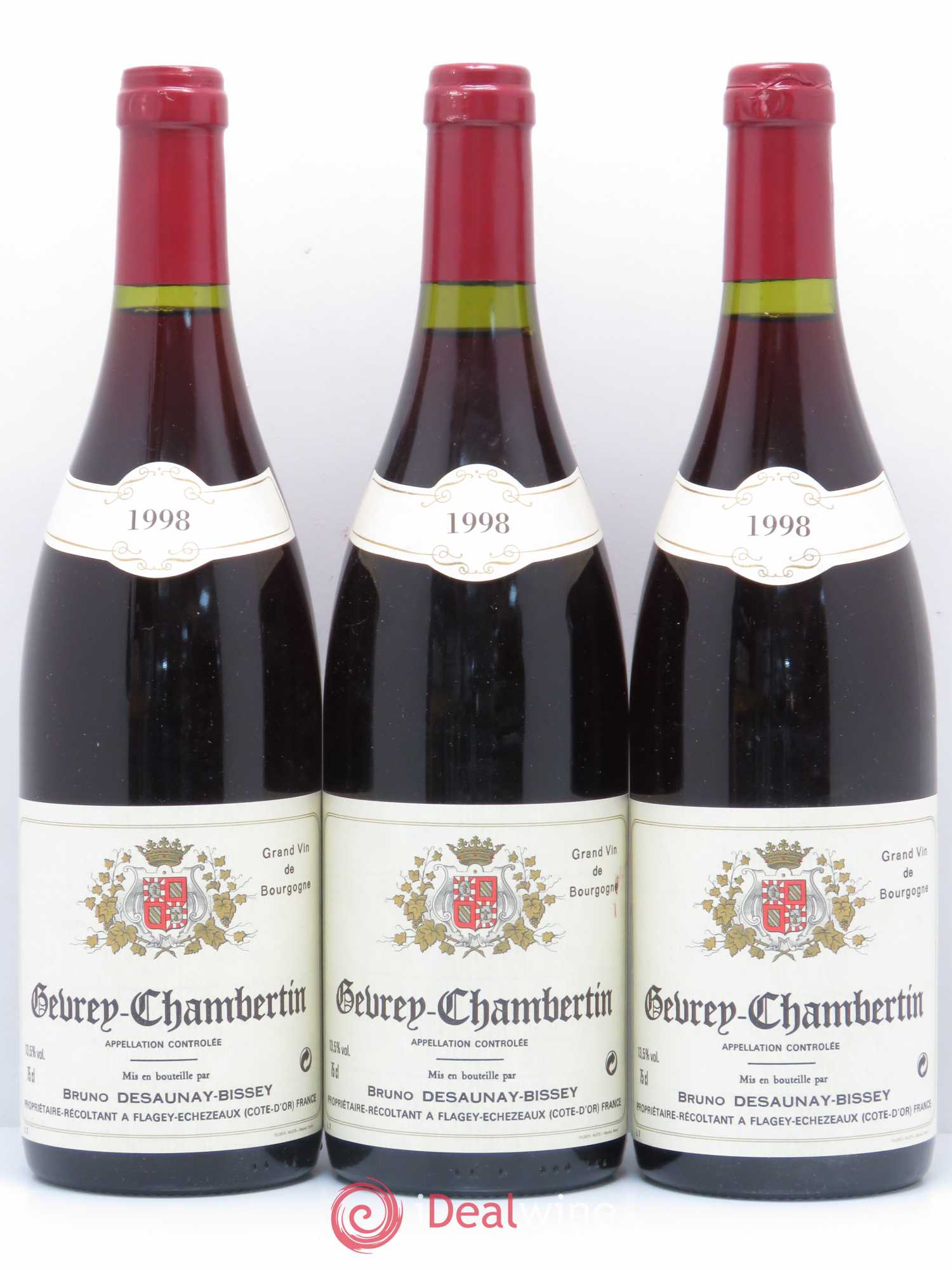 Gevrey-Chambertin Domaine Bruno Desaunay-Bissey 1998 - Posten von 6 Flaschen - 1