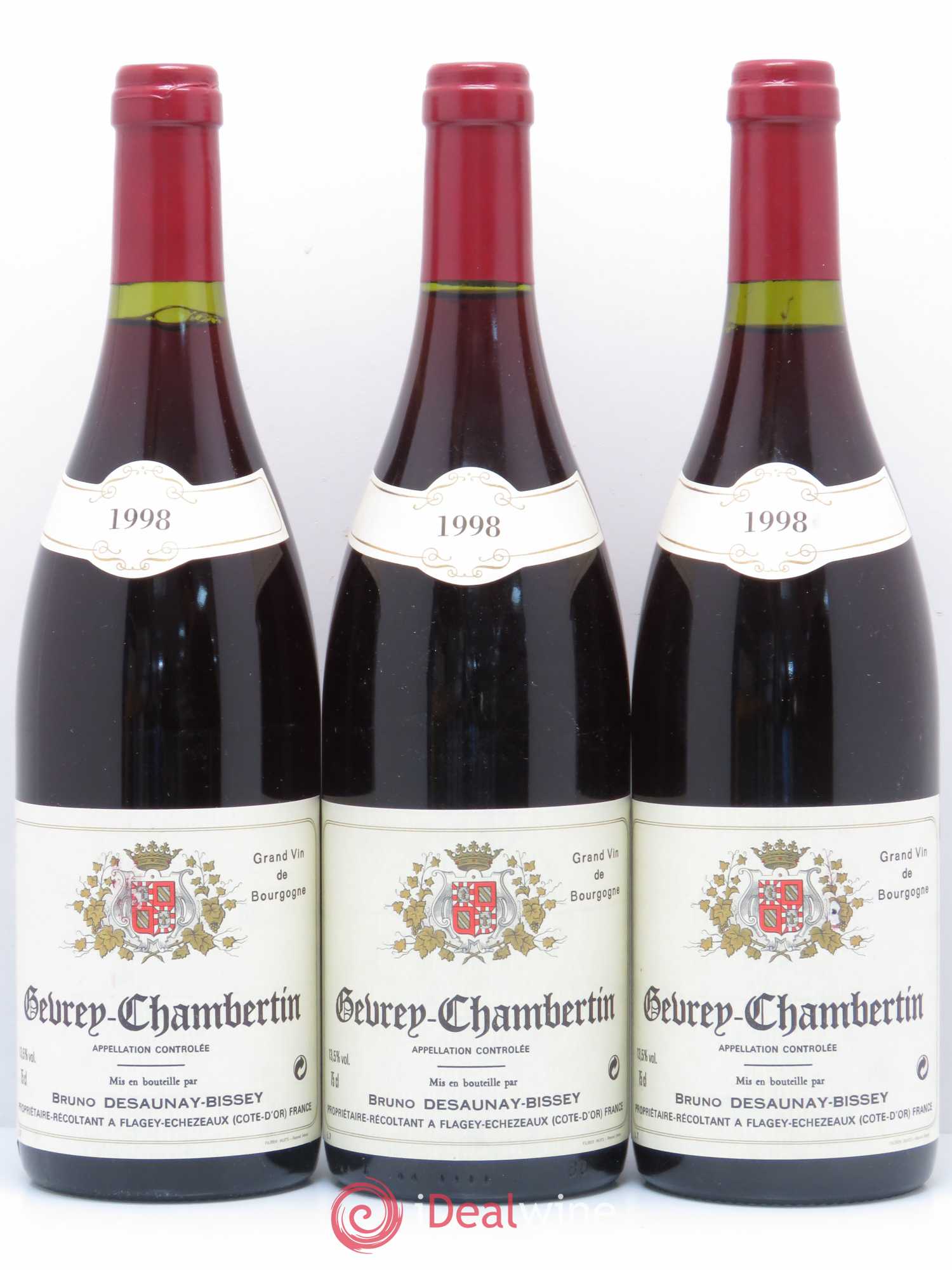 Gevrey-Chambertin Domaine Bruno Desaunay-Bissey 1998 - Posten von 6 Flaschen - 1