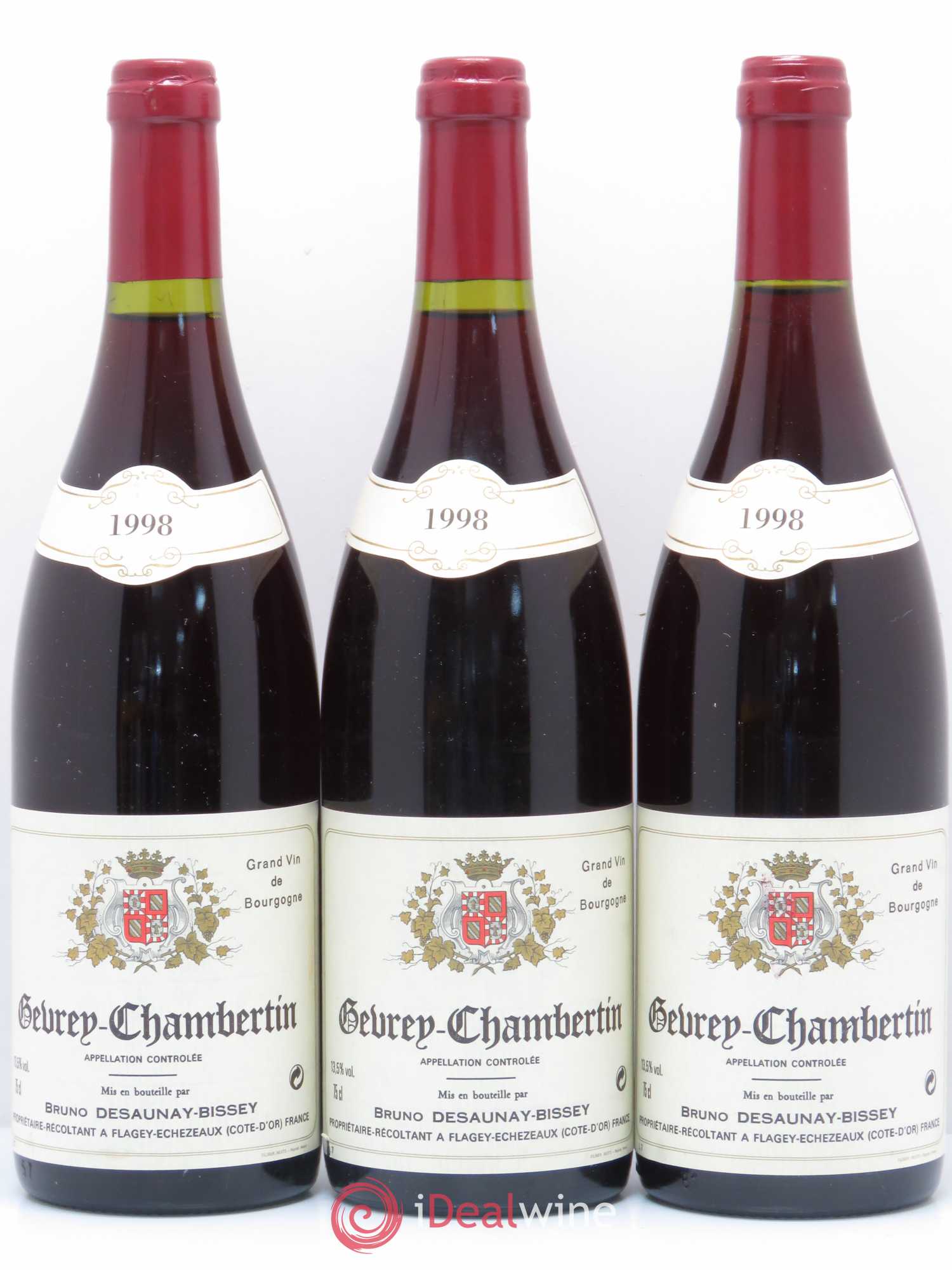 Gevrey-Chambertin Domaine Bruno Desaunay-Bissey 1998 - Posten von 6 Flaschen - 2