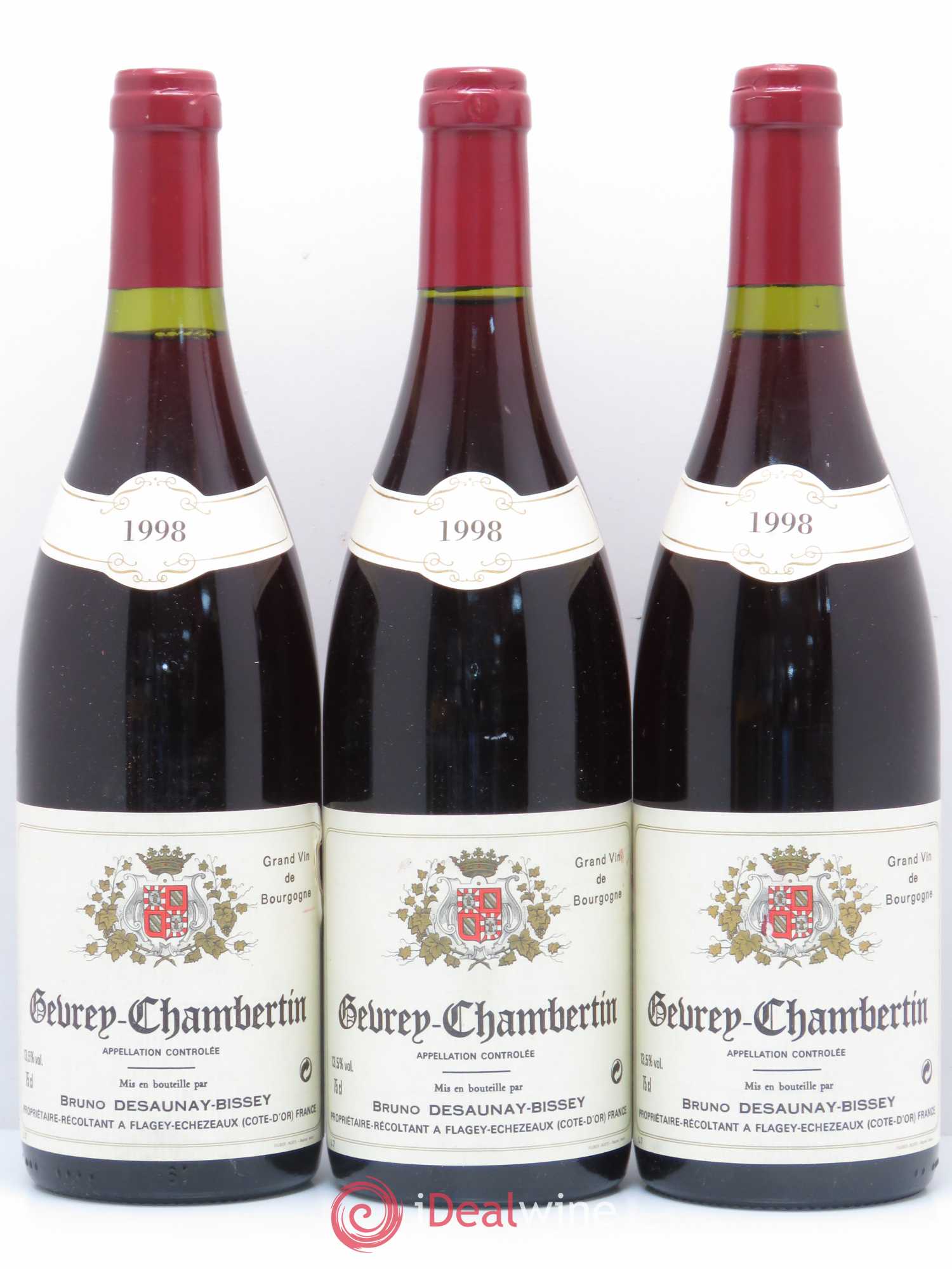 Gevrey-Chambertin Domaine Bruno Desaunay-Bissey 1998 - Posten von 3 Flaschen - 0