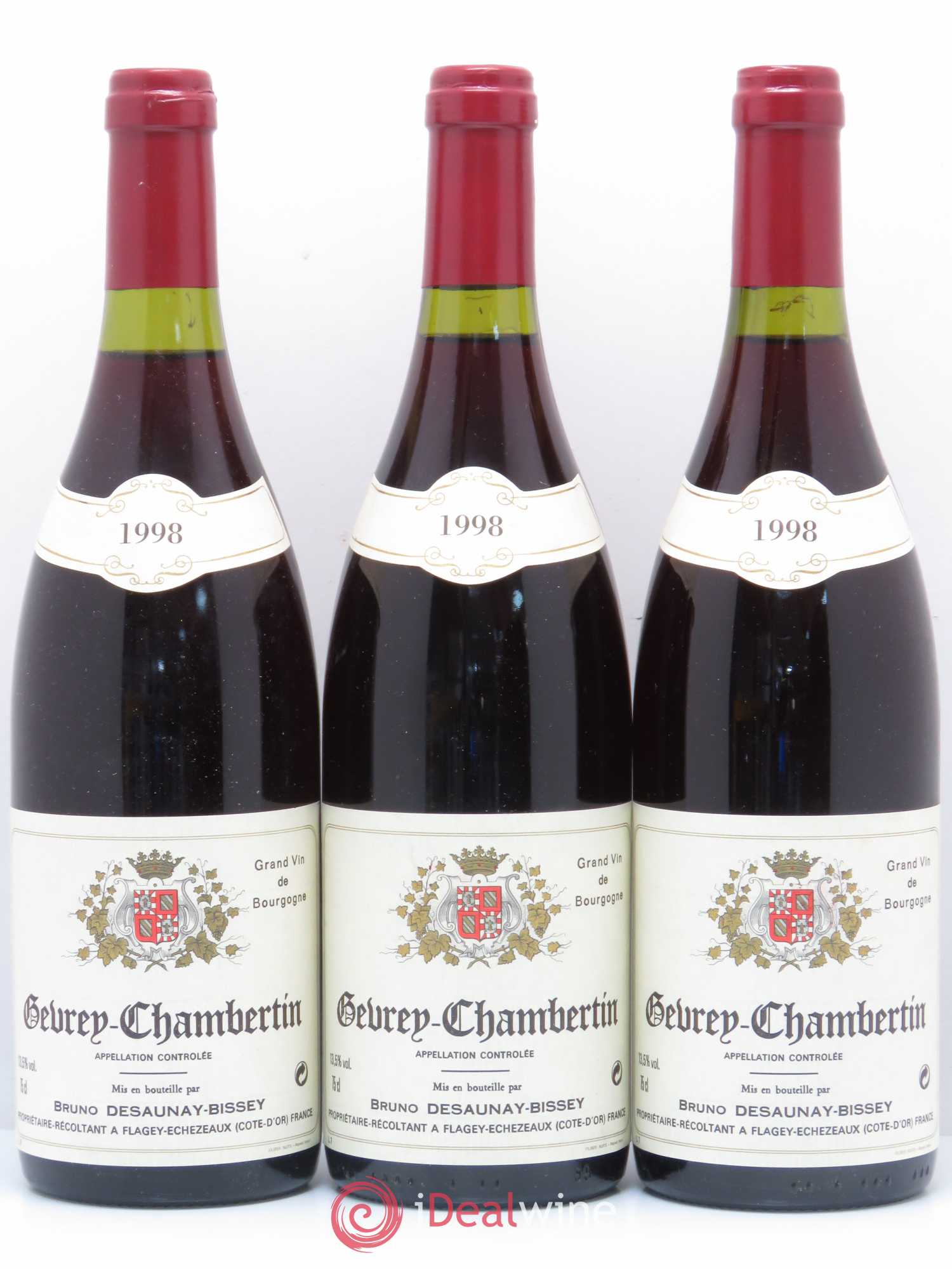 Gevrey-Chambertin Domaine Bruno Desaunay-Bissey 1998 - Posten von 3 Flaschen - 0