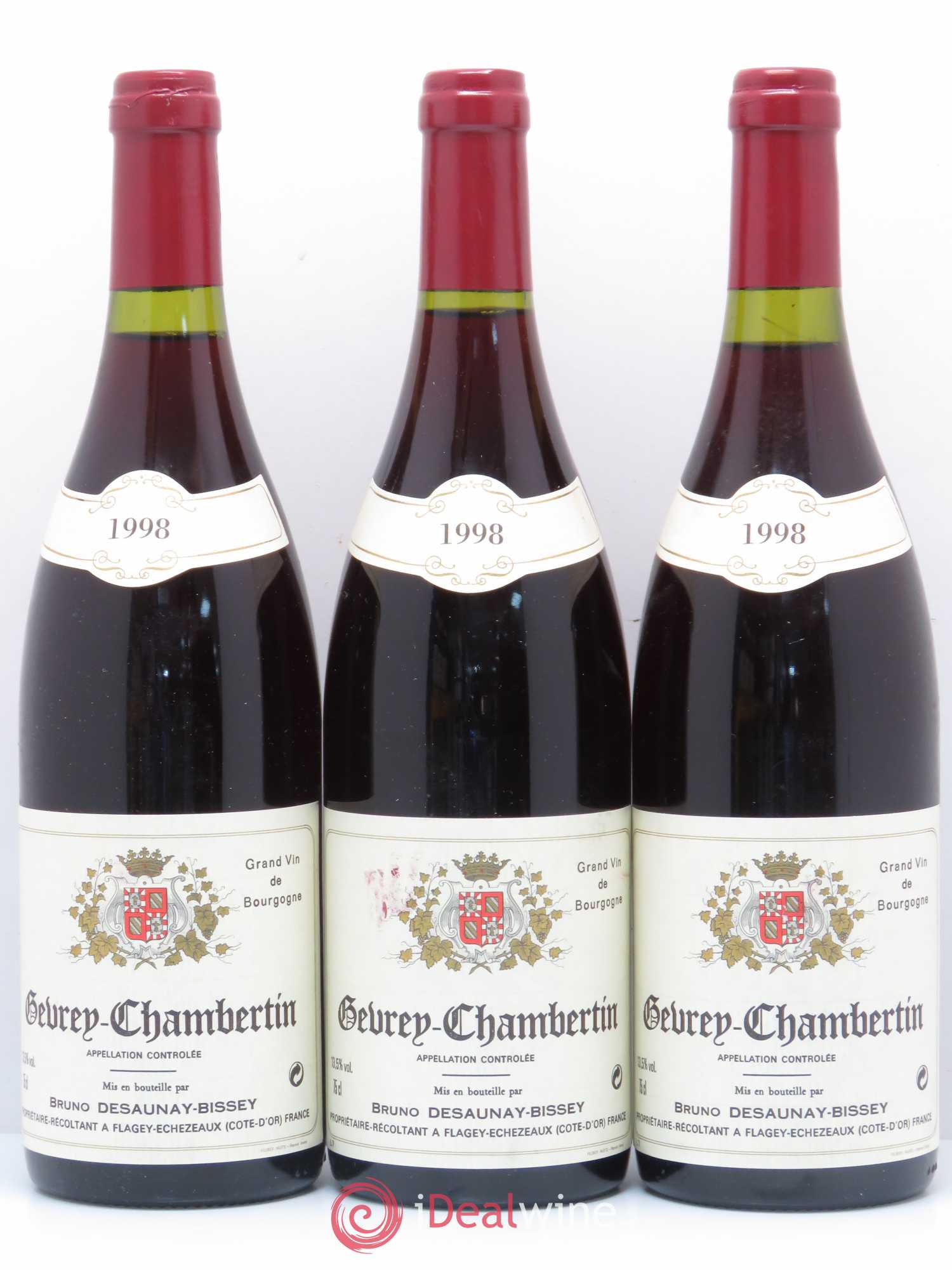 Gevrey-Chambertin Domaine Bruno Desaunay-Bissey 1998 - Posten von 6 Flaschen - 1