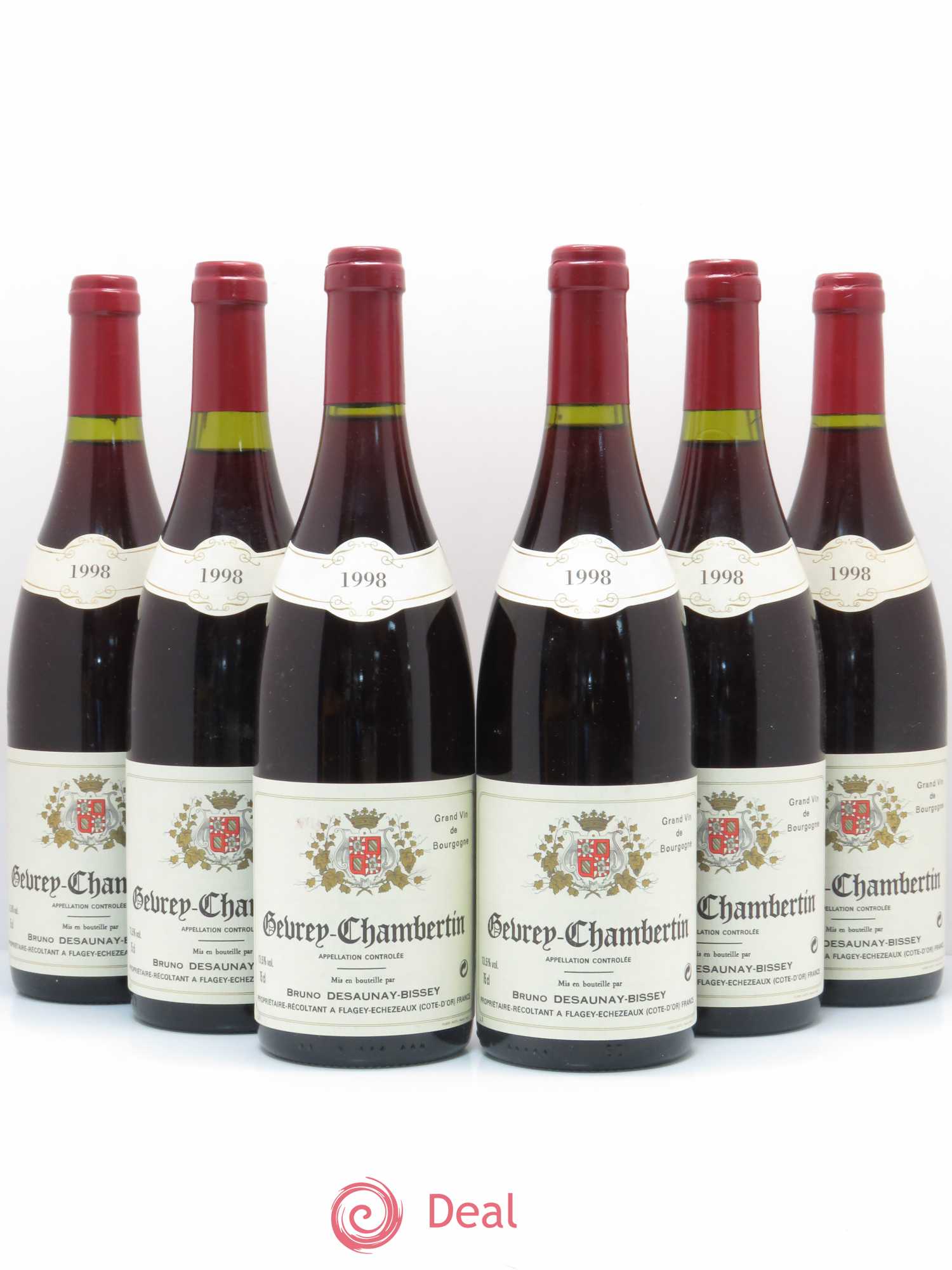 Gevrey-Chambertin Bruno Desaunay-Bissey 1998 - Posten von 6 Flaschen - 0