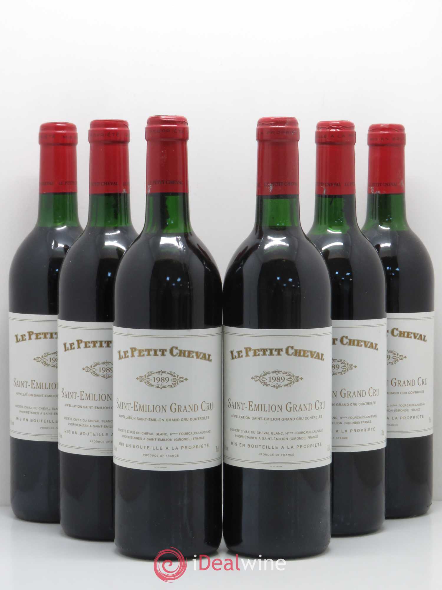 Le Petit Cheval Second Vin 1989 - Lot de 6 bouteilles - 0