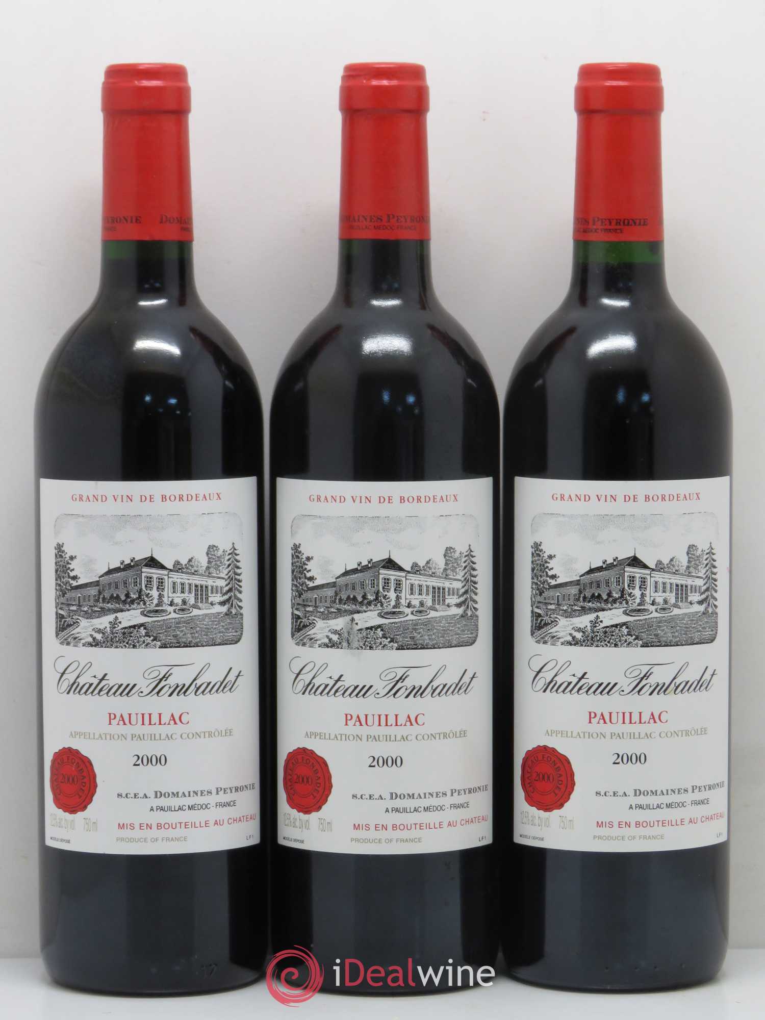 Château Fonbadet 2000 - Lot de 6 bouteilles - 1