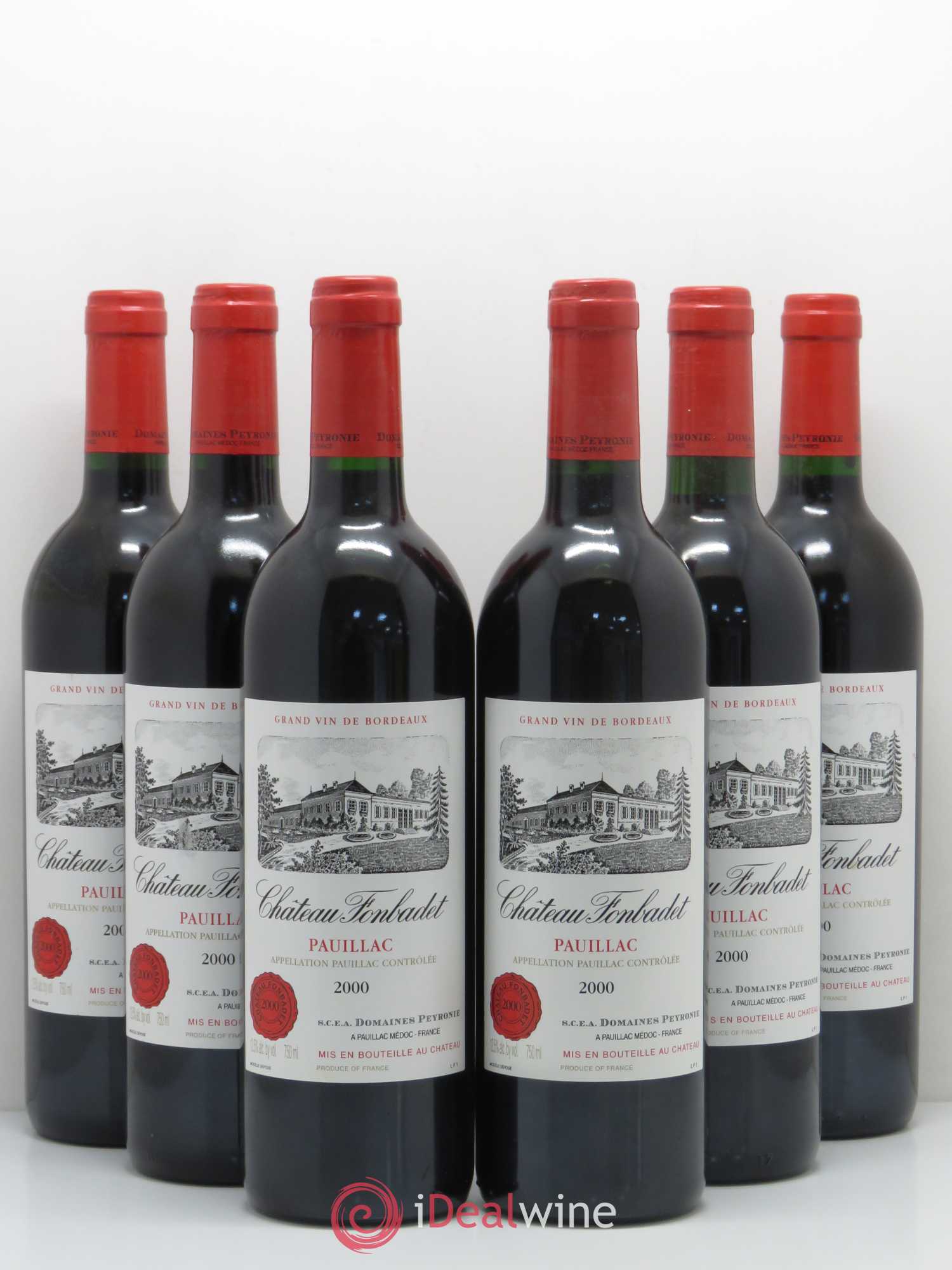 Château Fonbadet 2000 - Lot de 6 bouteilles - 0