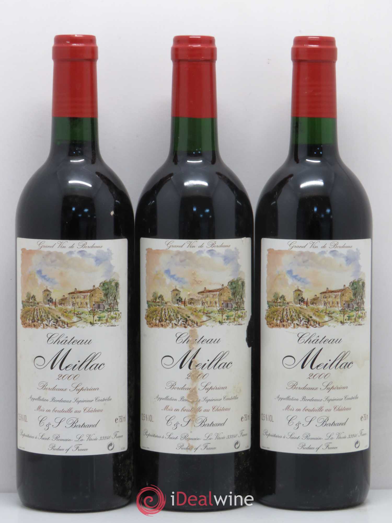 Bordeaux Château Meillac 2000 - Posten von 6 Flaschen - 2